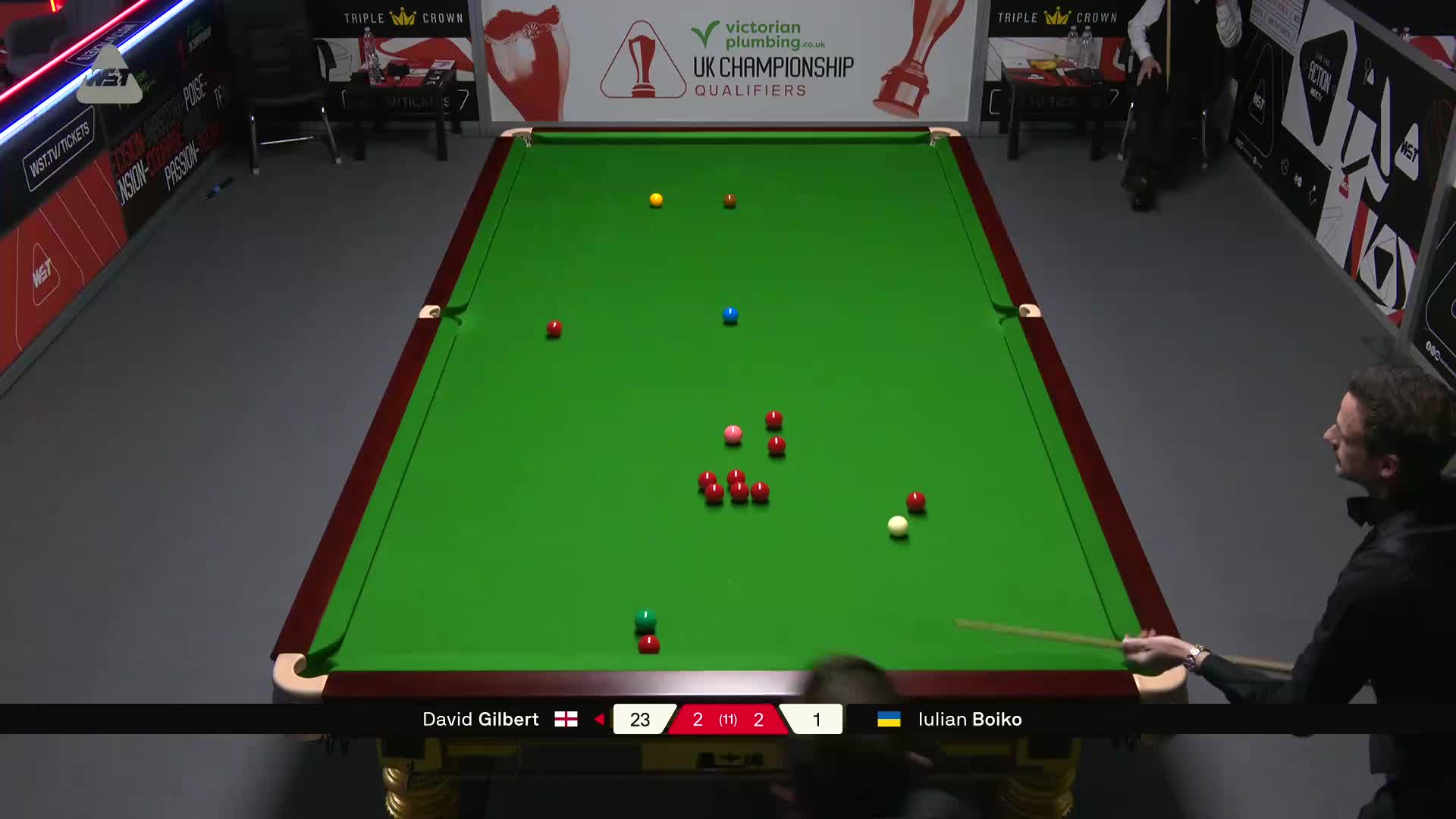 大卫·吉尔伯特VS尤里安·伯伊科 2025斯诺克英锦赛资格赛 第五局