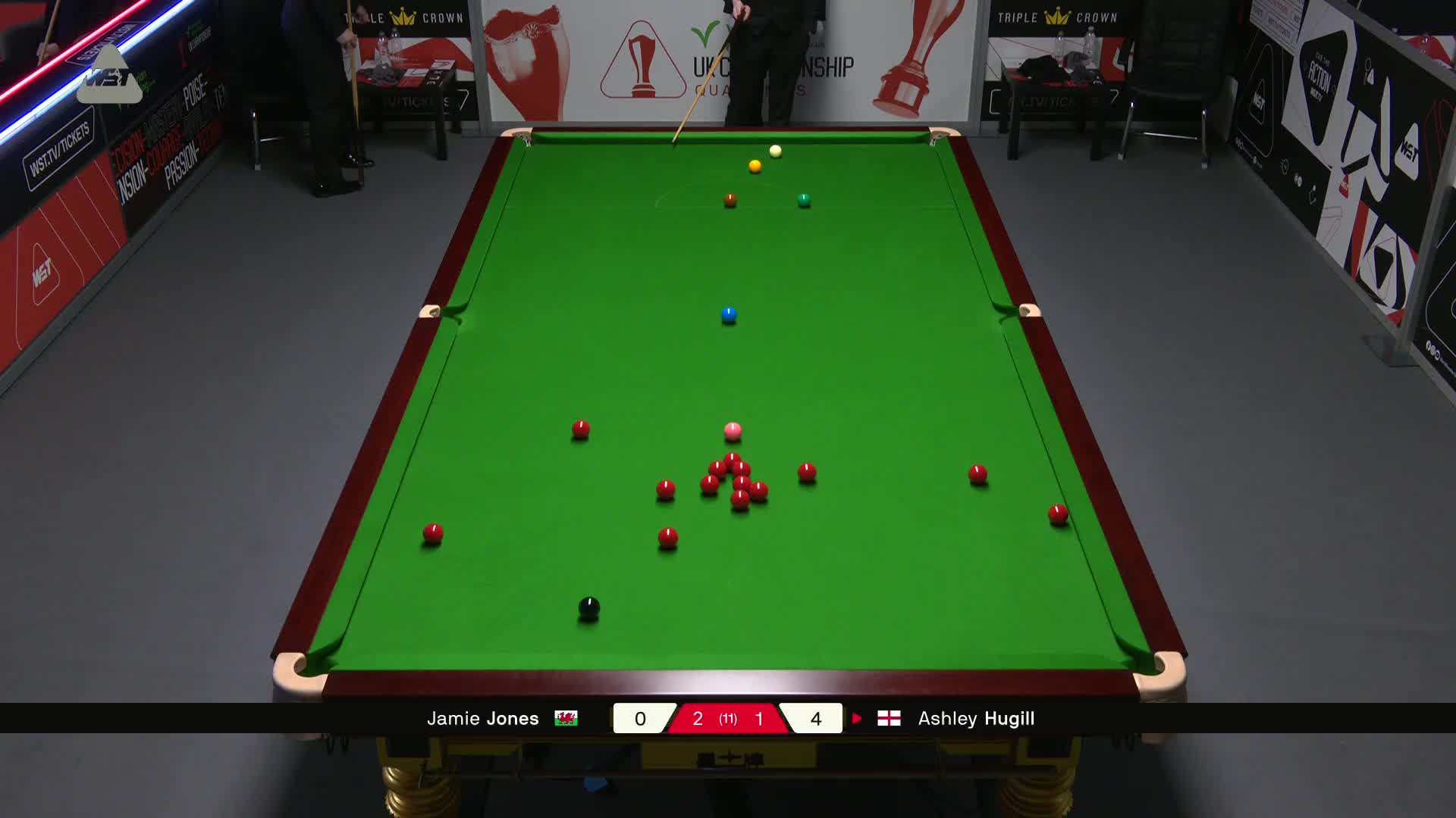 詹姆·琼斯VS阿什利·赫吉尔 2025斯诺克英锦赛资格赛 第四局