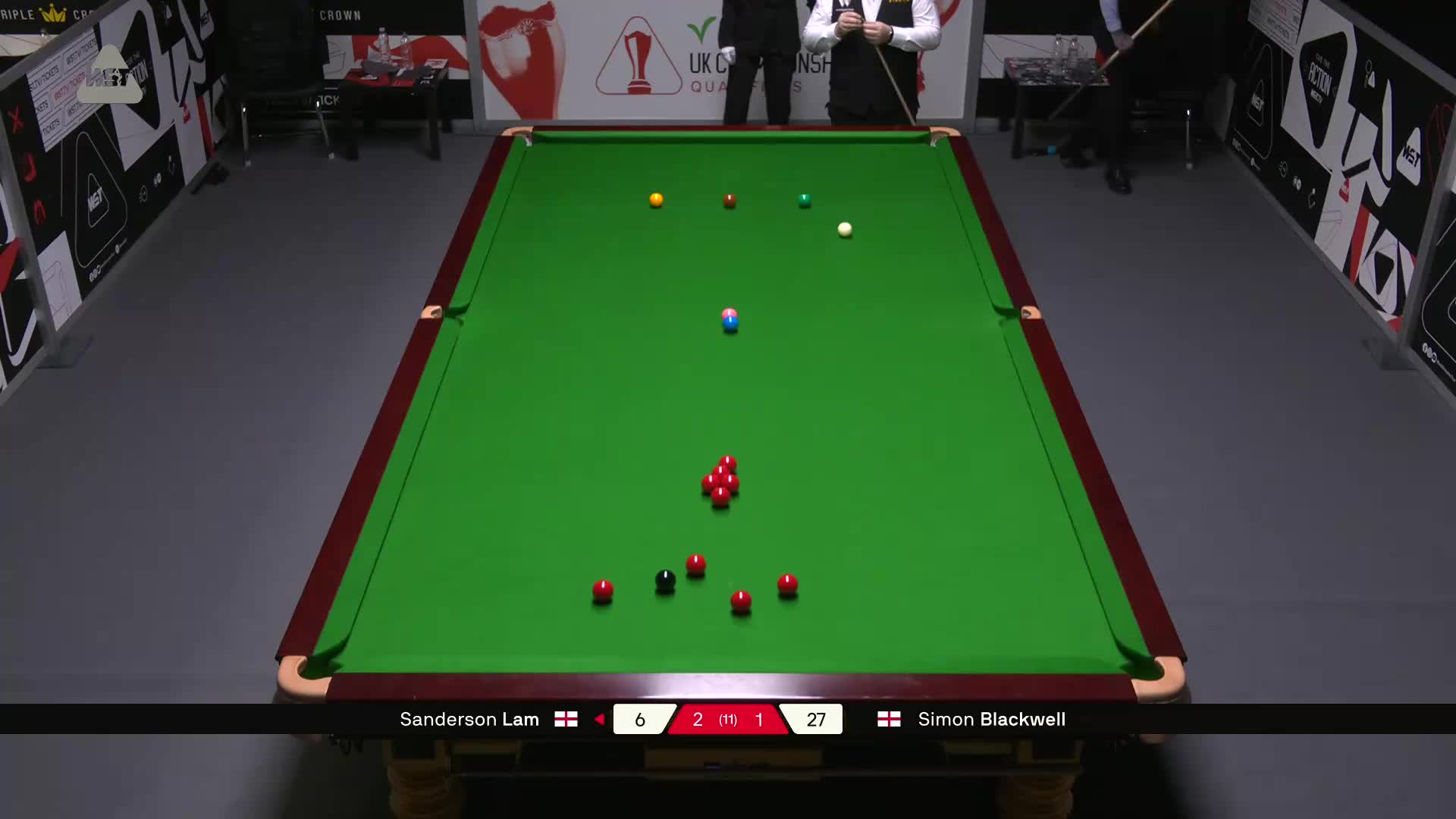 林杉峰VS西蒙·布莱克威尔 2025斯诺克英锦赛资格赛 第四局