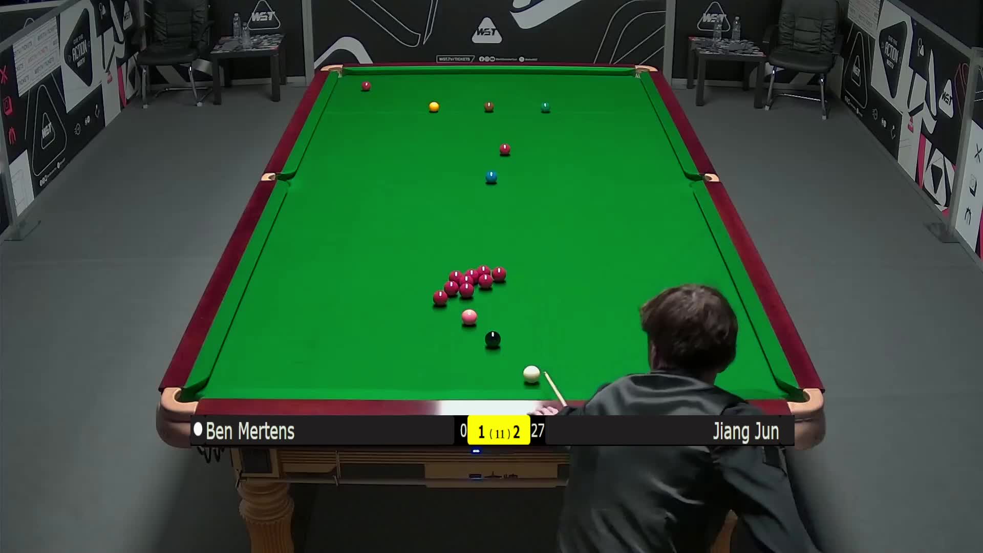 本·米尔滕斯VS江俊 2025斯诺克英锦赛资格赛 第四局