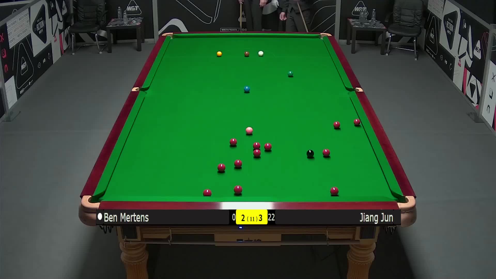 本·米尔滕斯VS江俊 2025斯诺克英锦赛资格赛 第六局