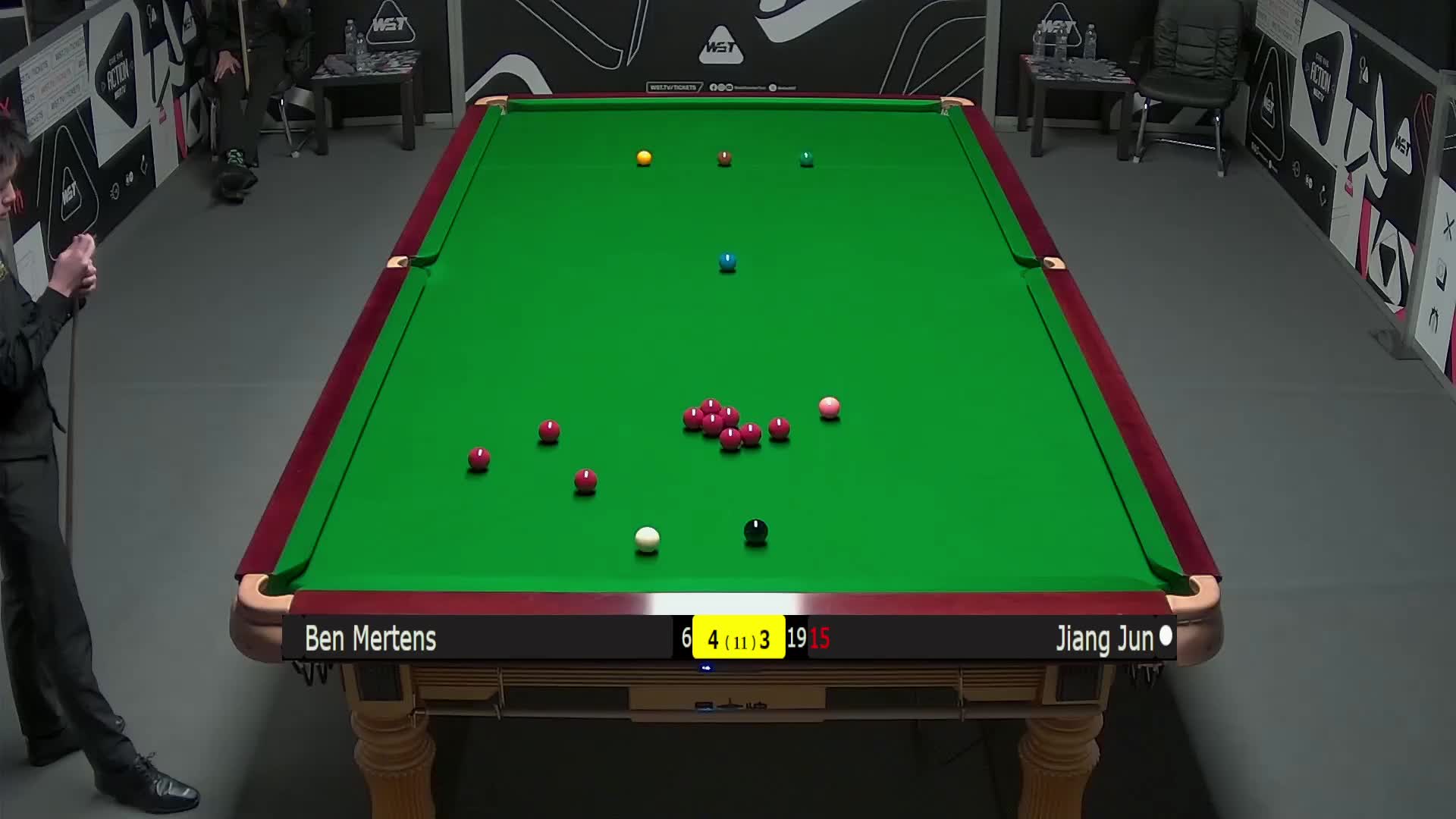 本·米尔滕斯VS江俊 2025斯诺克英锦赛资格赛 第八局