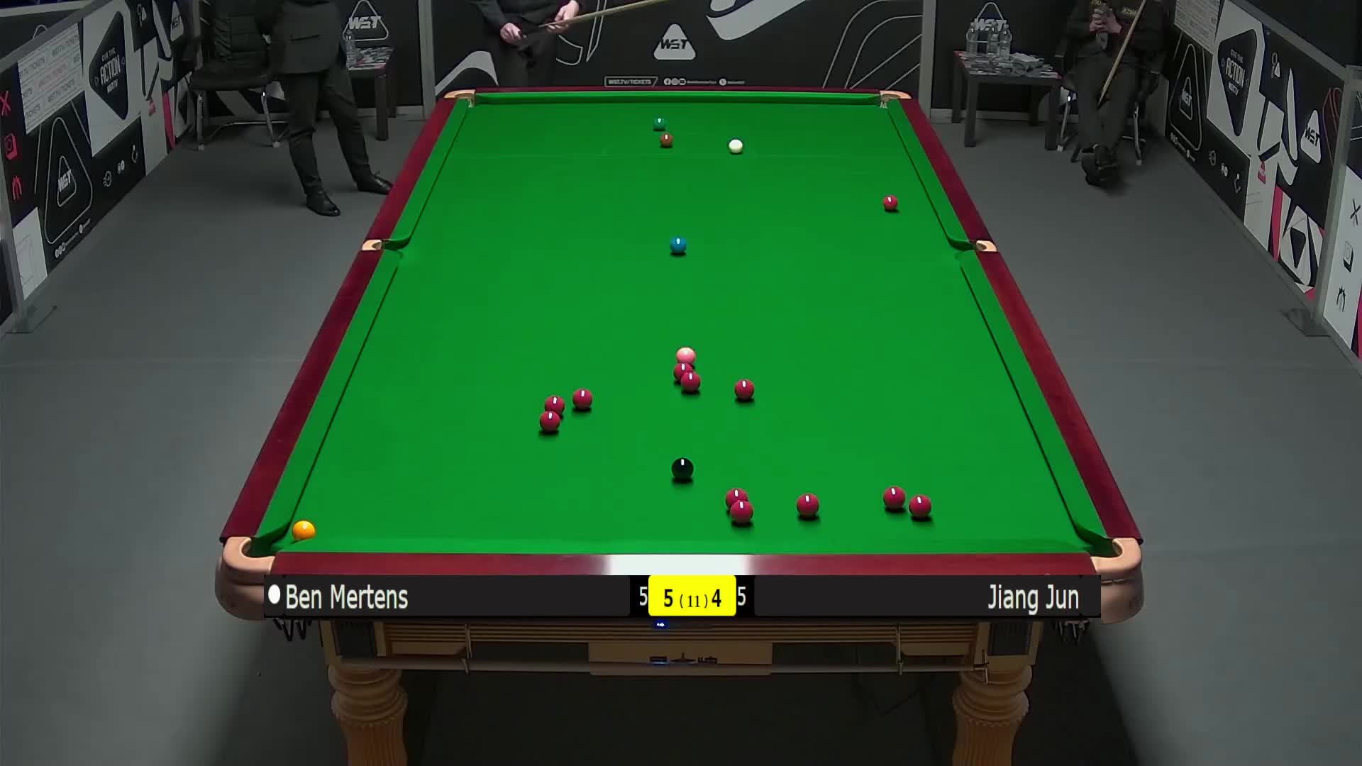 本·米尔滕斯VS江俊 2025斯诺克英锦赛资格赛 第十局