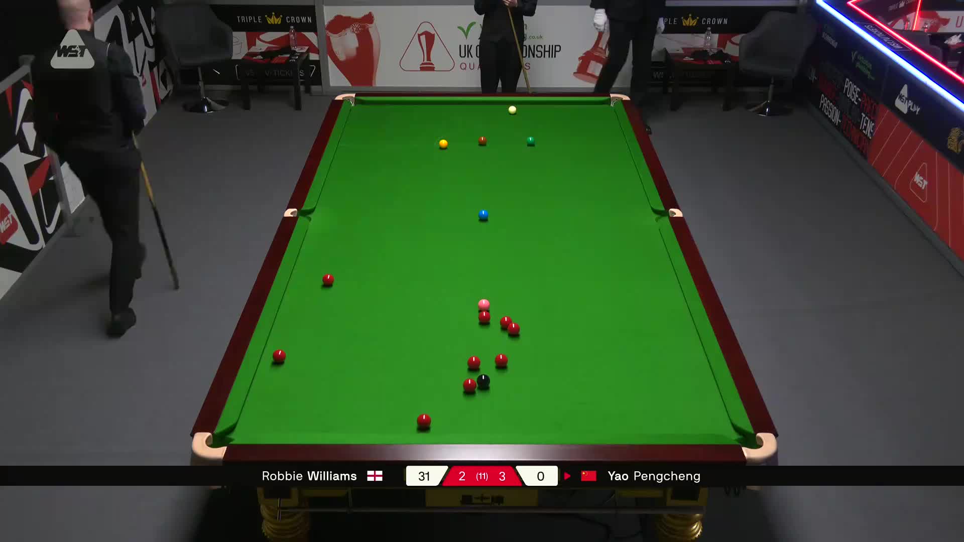 罗比·威廉姆斯VS姚朋成 2025斯诺克英锦赛资格赛 第六局