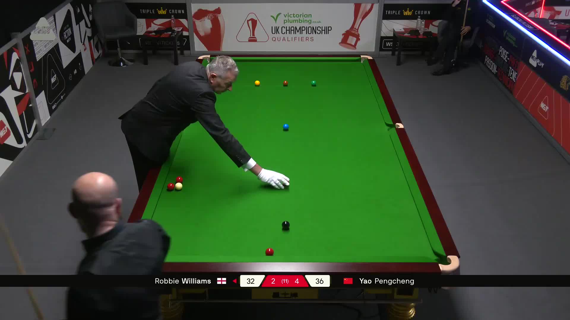 罗比·威廉姆斯VS姚朋成 2025斯诺克英锦赛资格赛 第七局