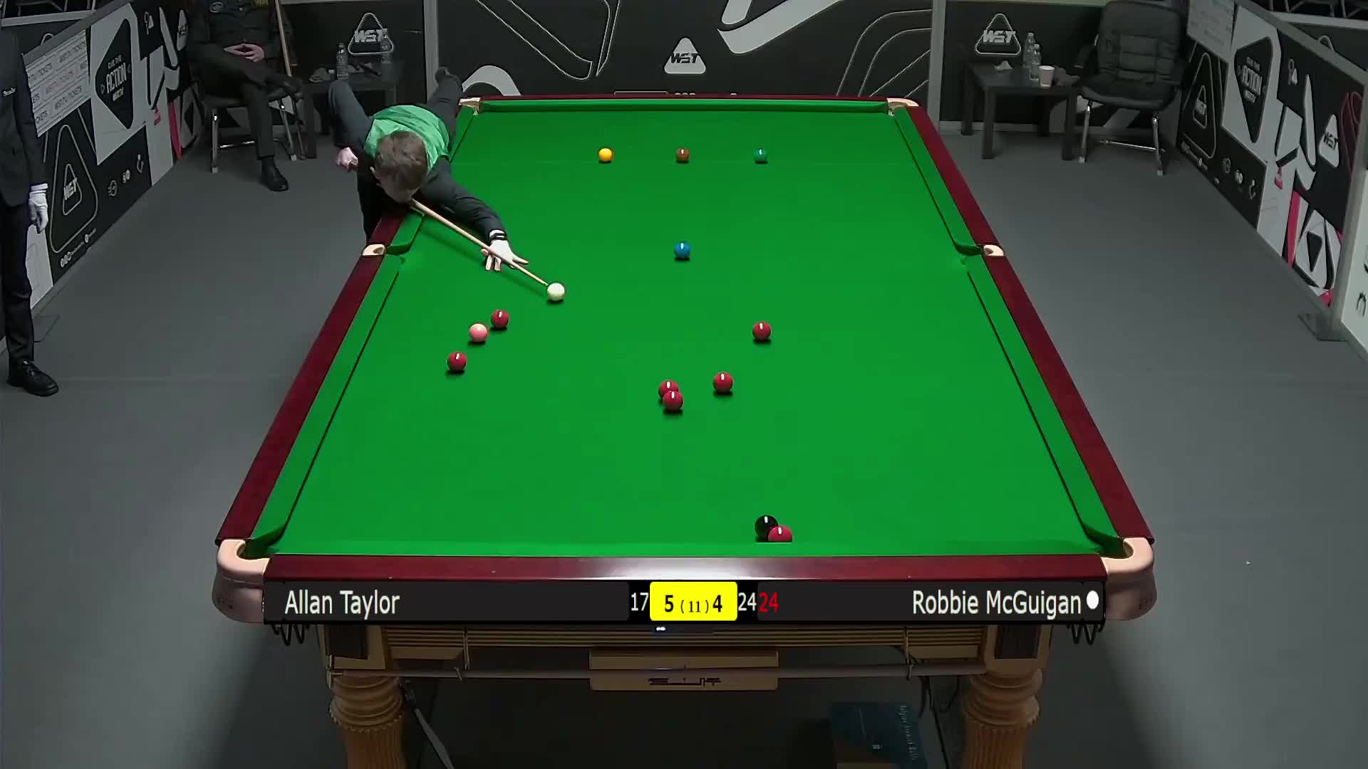 艾伦·泰勒VS罗比·麦奎根 2025斯诺克英锦赛资格赛 第十局