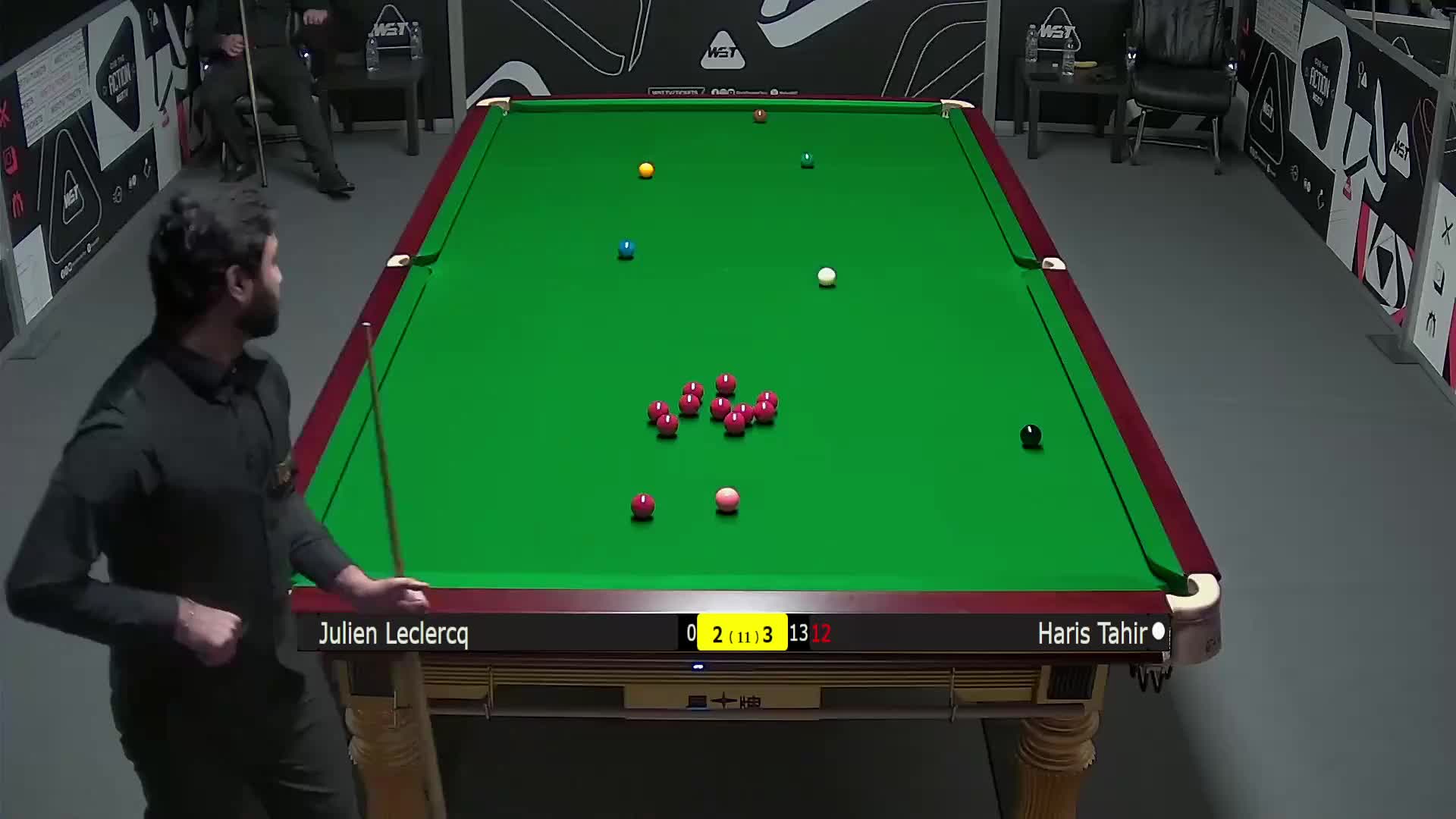 朱利安·勒克莱尔VS哈里斯·塔希尔 2025斯诺克英锦赛资格赛 第六局