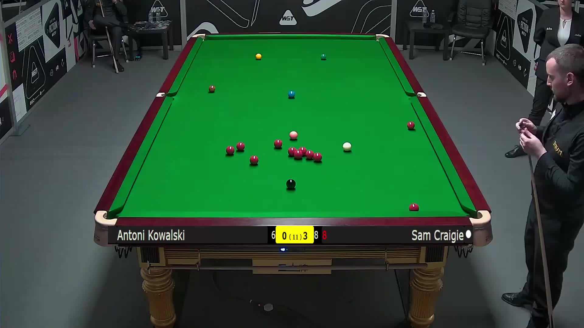 安东尼·科瓦斯基VS山姆·克雷吉 2025斯诺克英锦赛资格赛 第四局