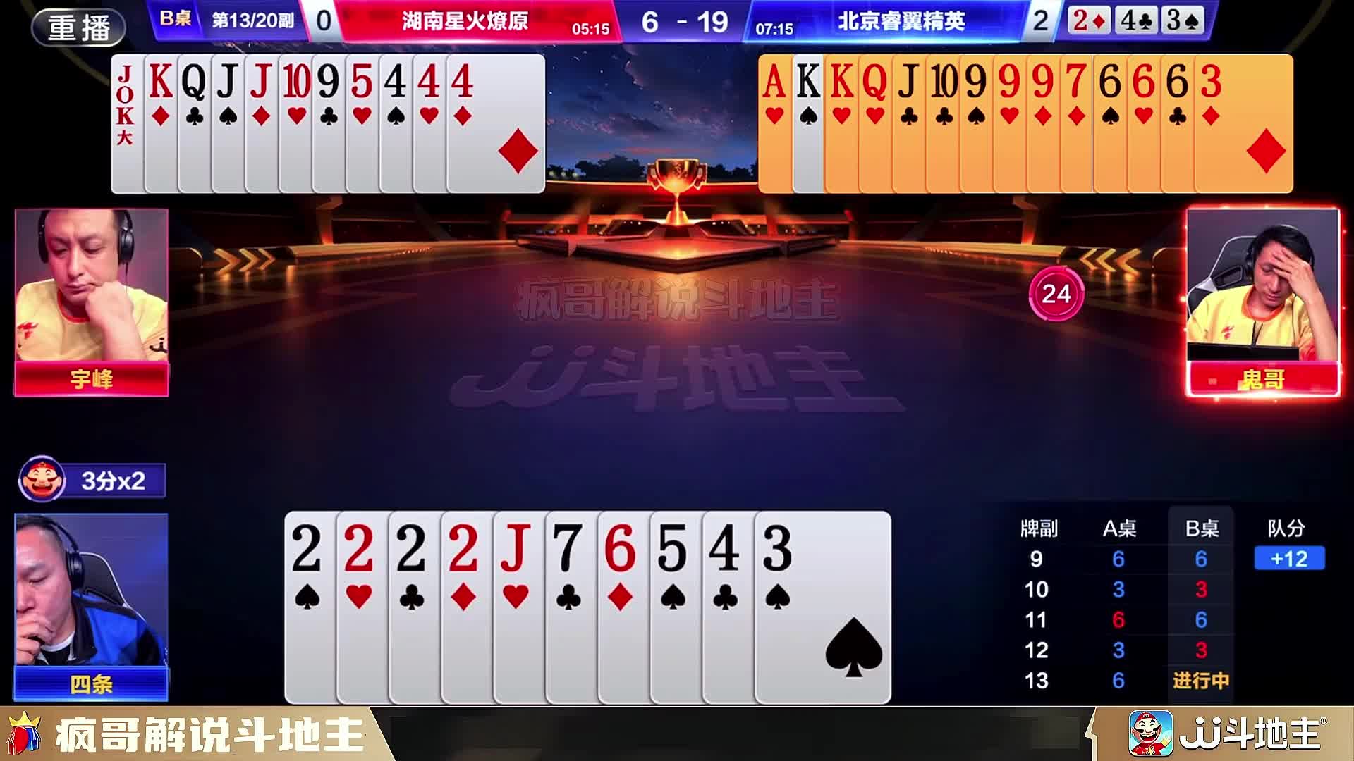 斗地主奇葩残局：四条和鬼哥的“神”操作