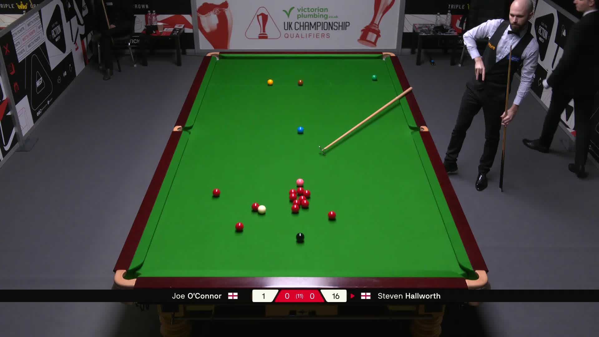 乔·奥康纳VS史蒂文·霍尔沃斯 2025斯诺克英国锦标赛资格赛 第一局