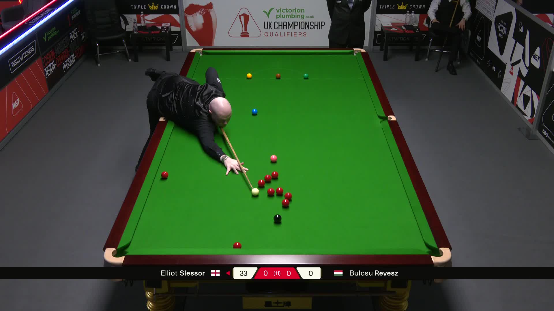 艾利奥特·斯莱瑟VS布尔丘·雷韦兹 2025斯诺克英国锦标赛资格赛 第一局
