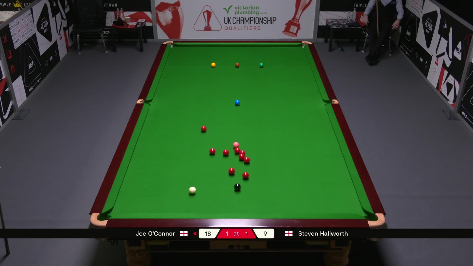 乔·奥康纳VS史蒂文·霍尔沃斯 2025斯诺克英国锦标赛资格赛 第三局