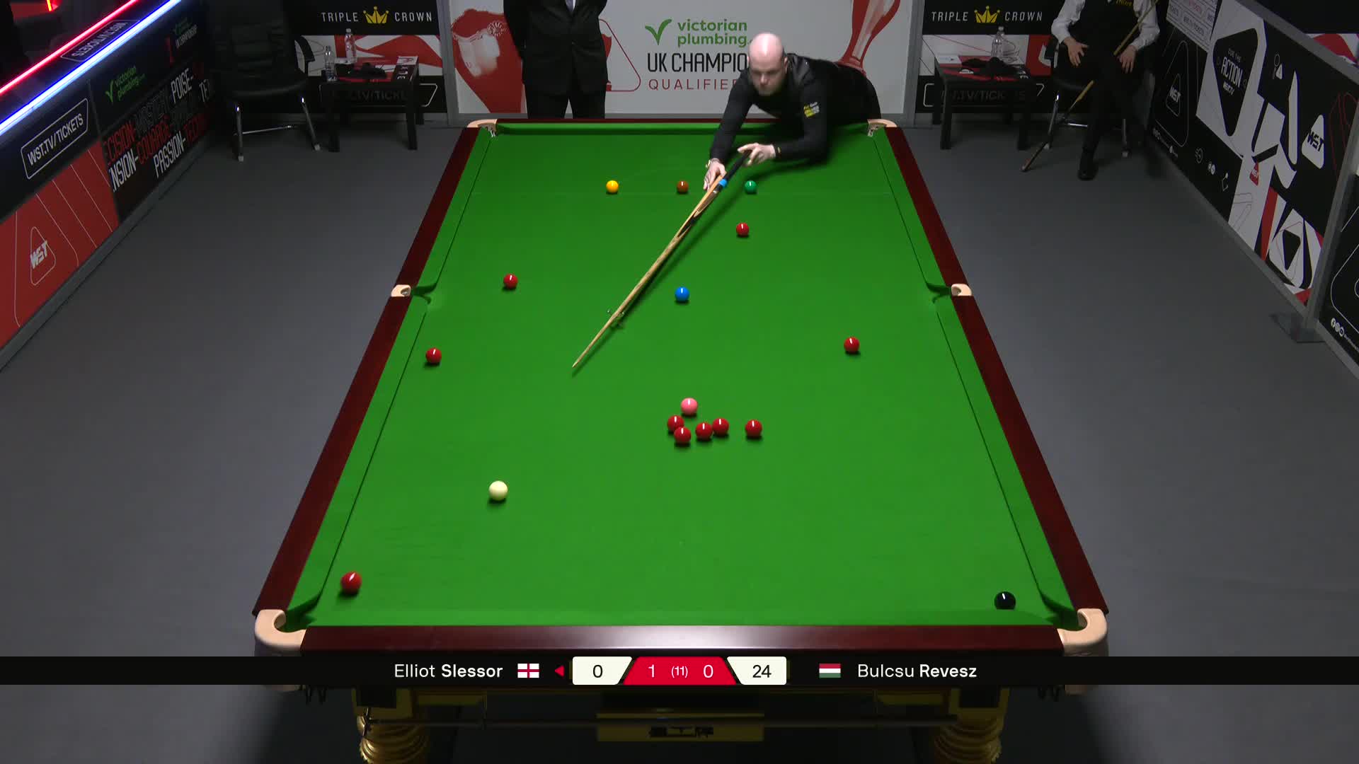 艾利奥特·斯莱瑟VS布尔丘·雷韦兹 2025斯诺克英国锦标赛资格赛 第二局
