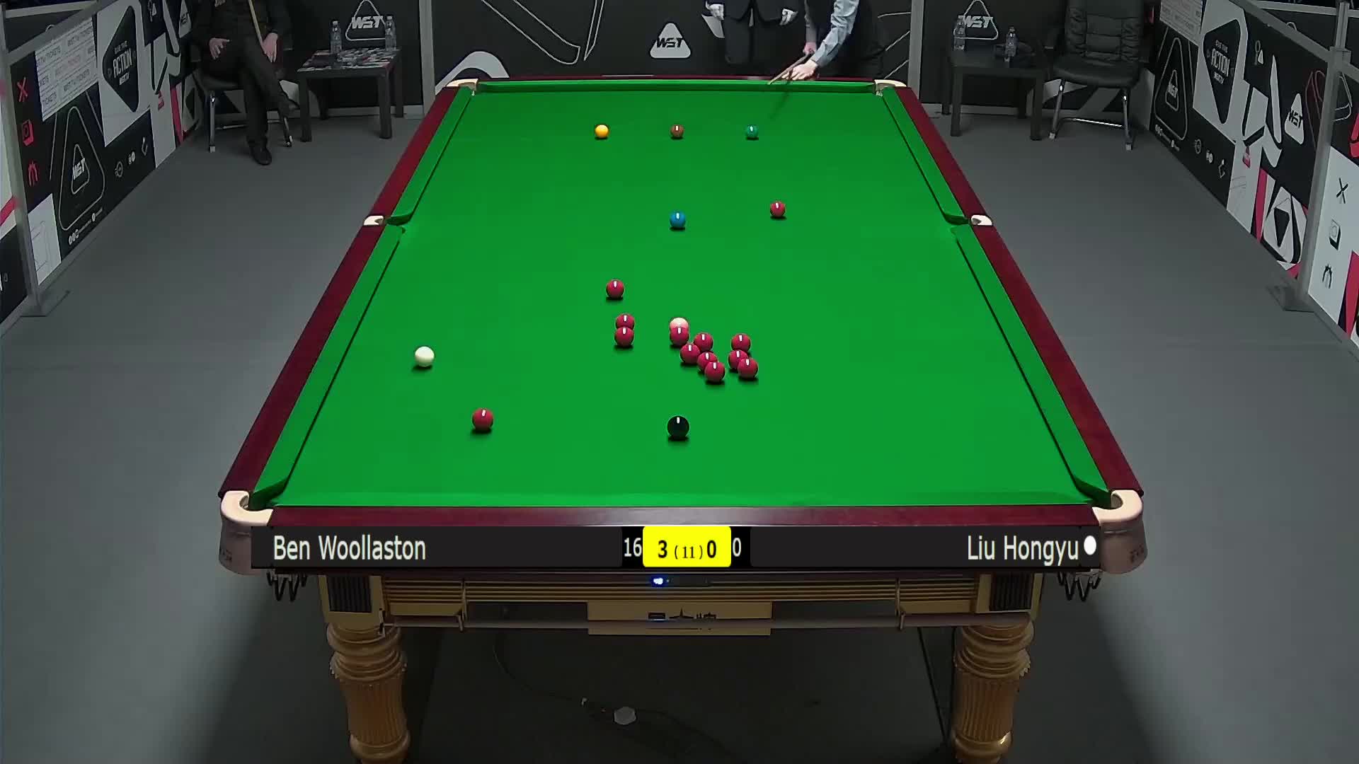 本·沃拉斯顿VS刘宏宇 2025斯诺克英国锦标赛资格赛 第四局
