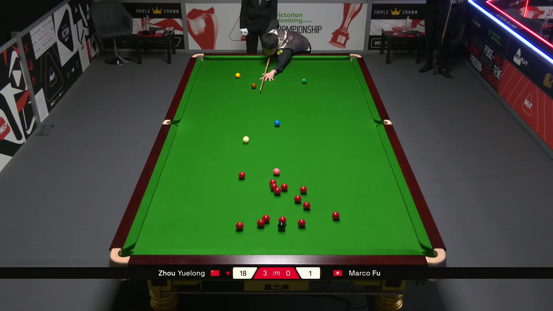 周跃龙VS傅家俊 2025斯诺克英国锦标赛资格赛 第四局