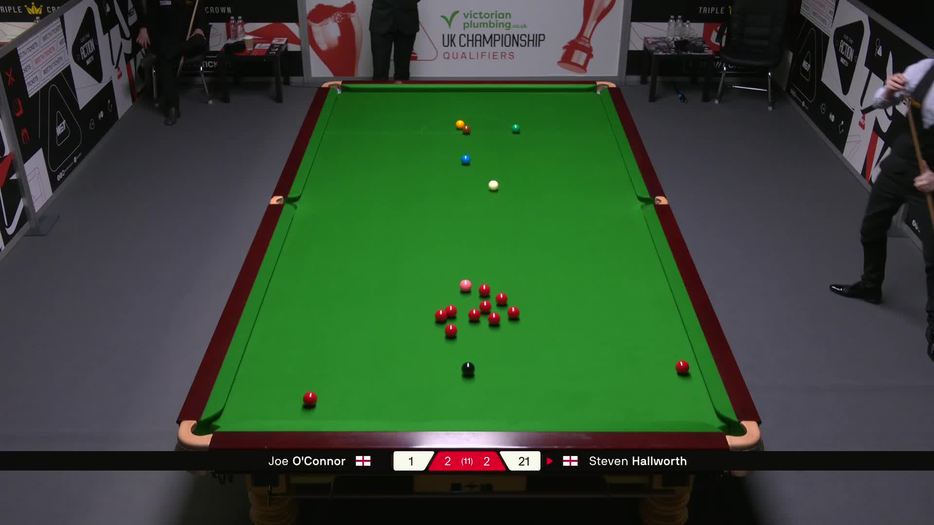 乔·奥康纳VS史蒂文·霍尔沃斯 2025斯诺克英国锦标赛资格赛 第五局