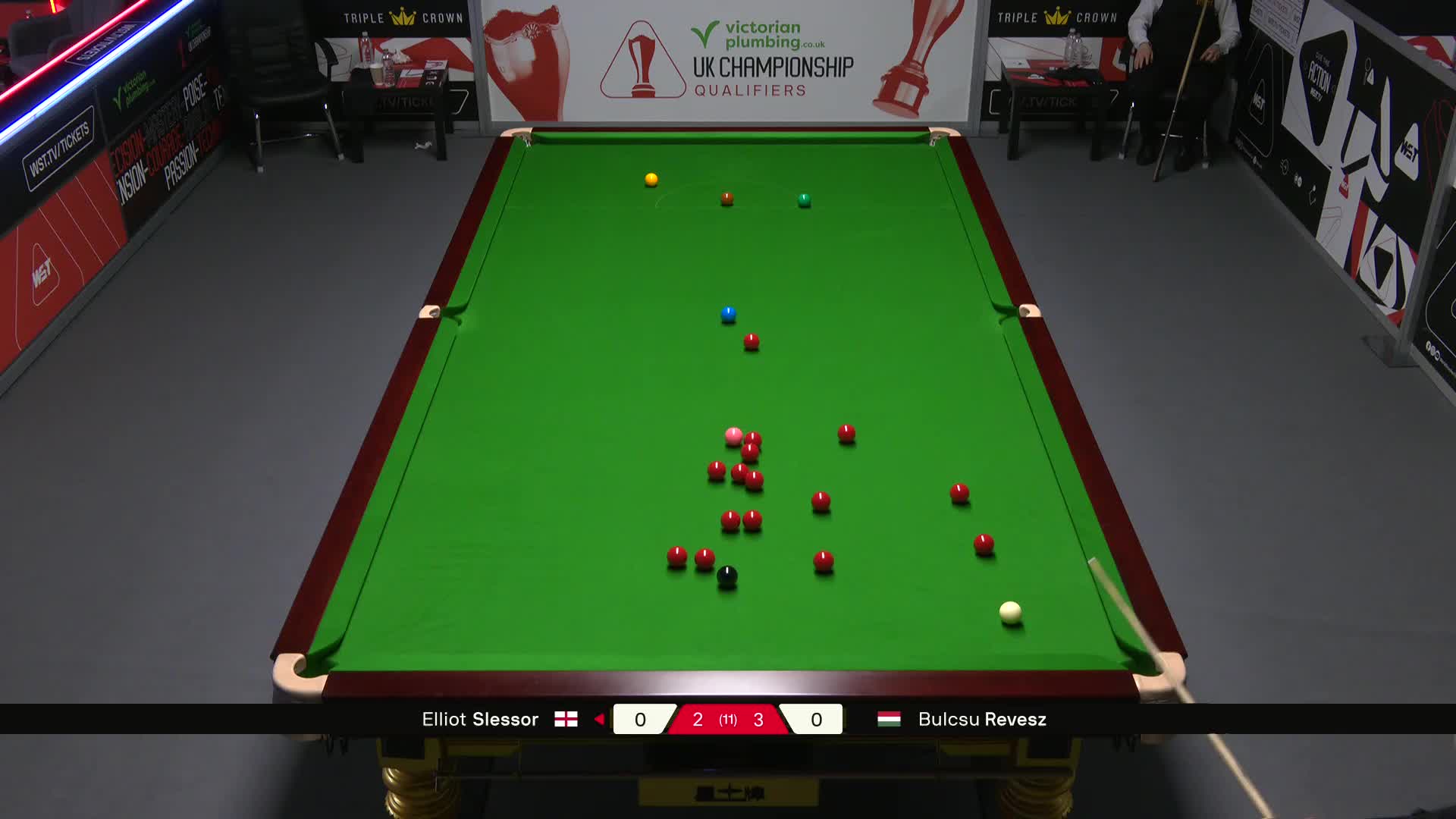 艾利奥特·斯莱瑟VS布尔丘·雷韦兹 2025斯诺克英国锦标赛资格赛 第六局