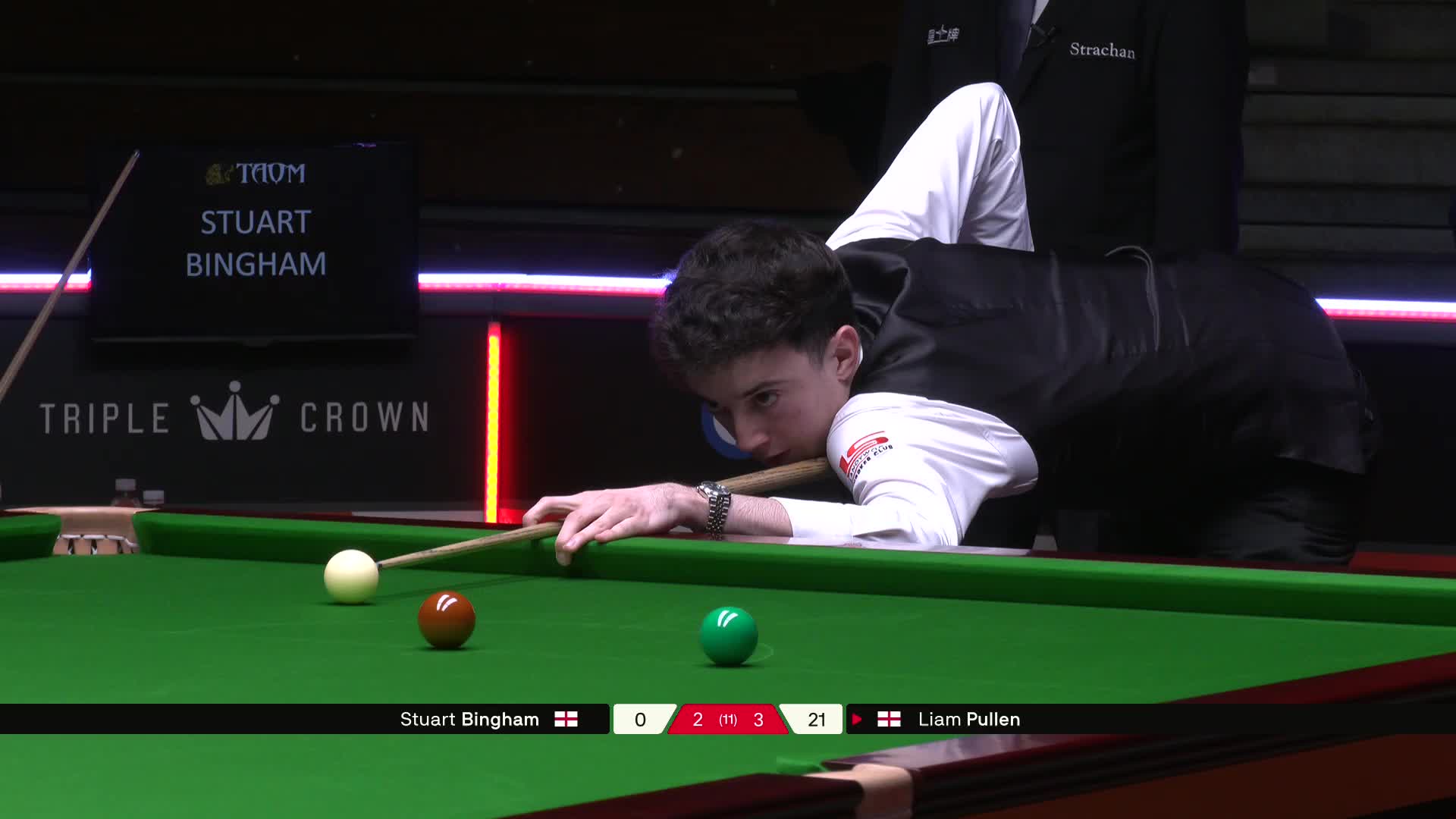 斯图尔特·宾汉姆VS利亚姆·普伦 2025斯诺克英国锦标赛资格赛 第六局
