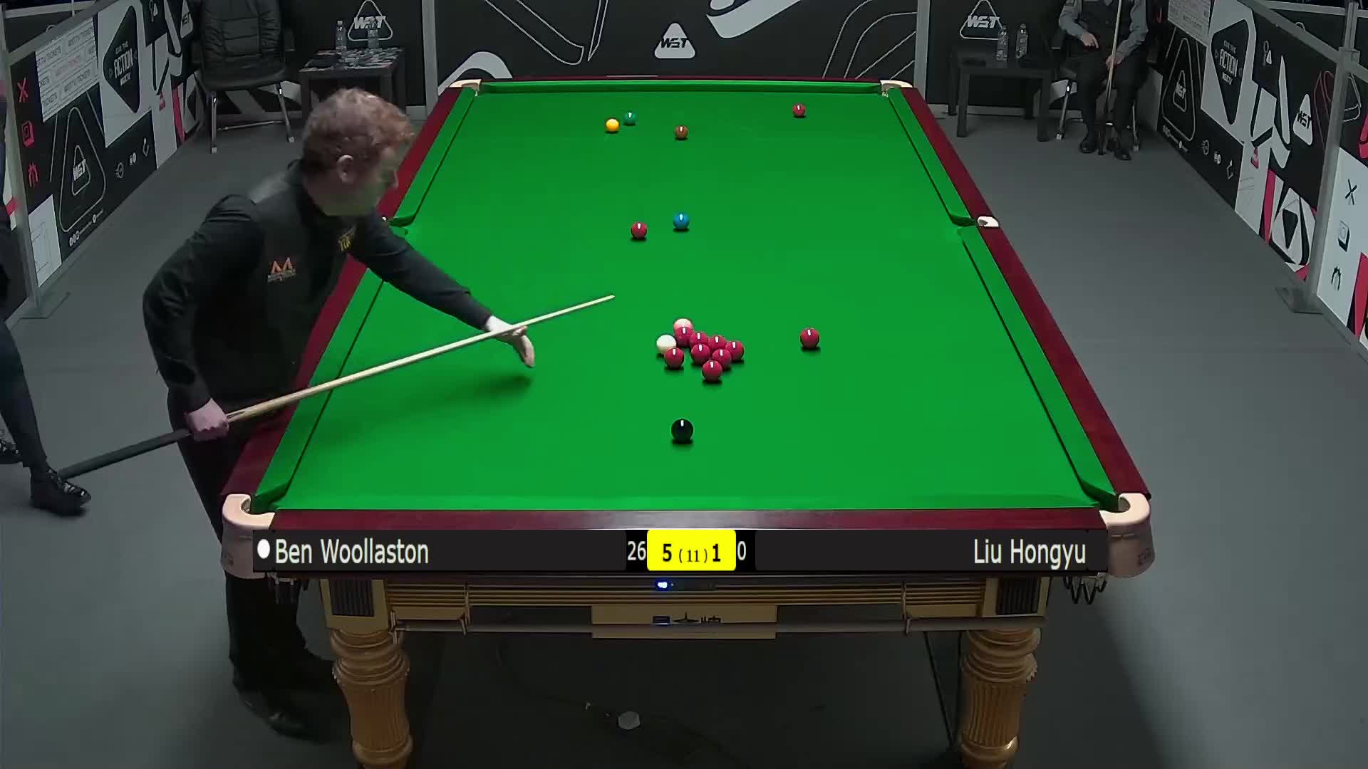本·沃拉斯顿VS刘宏宇 2025斯诺克英国锦标赛资格赛 第七局