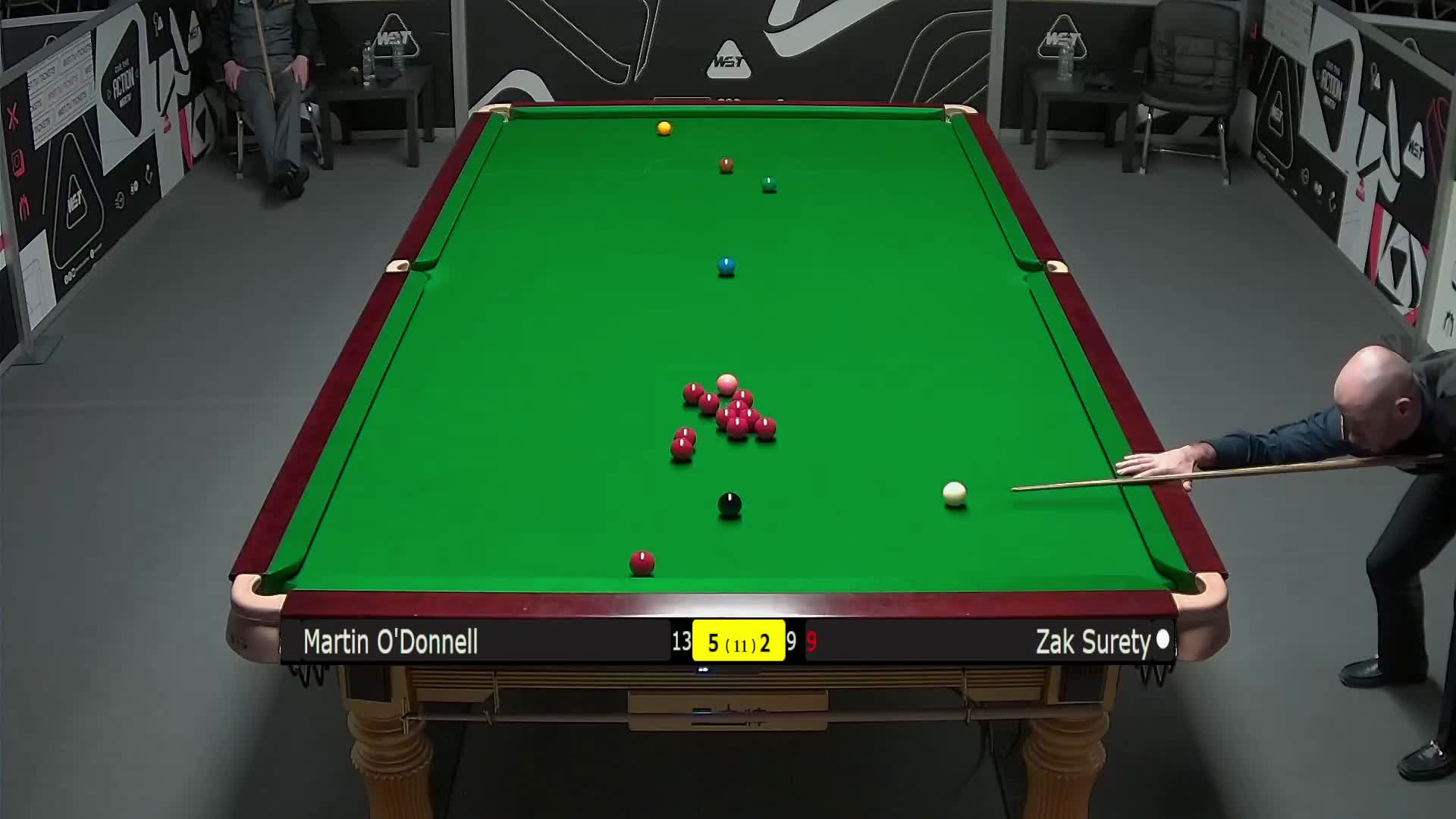 马丁·奥唐奈VS扎克·苏尔蒂 2025斯诺克英国锦标赛资格赛 第八局