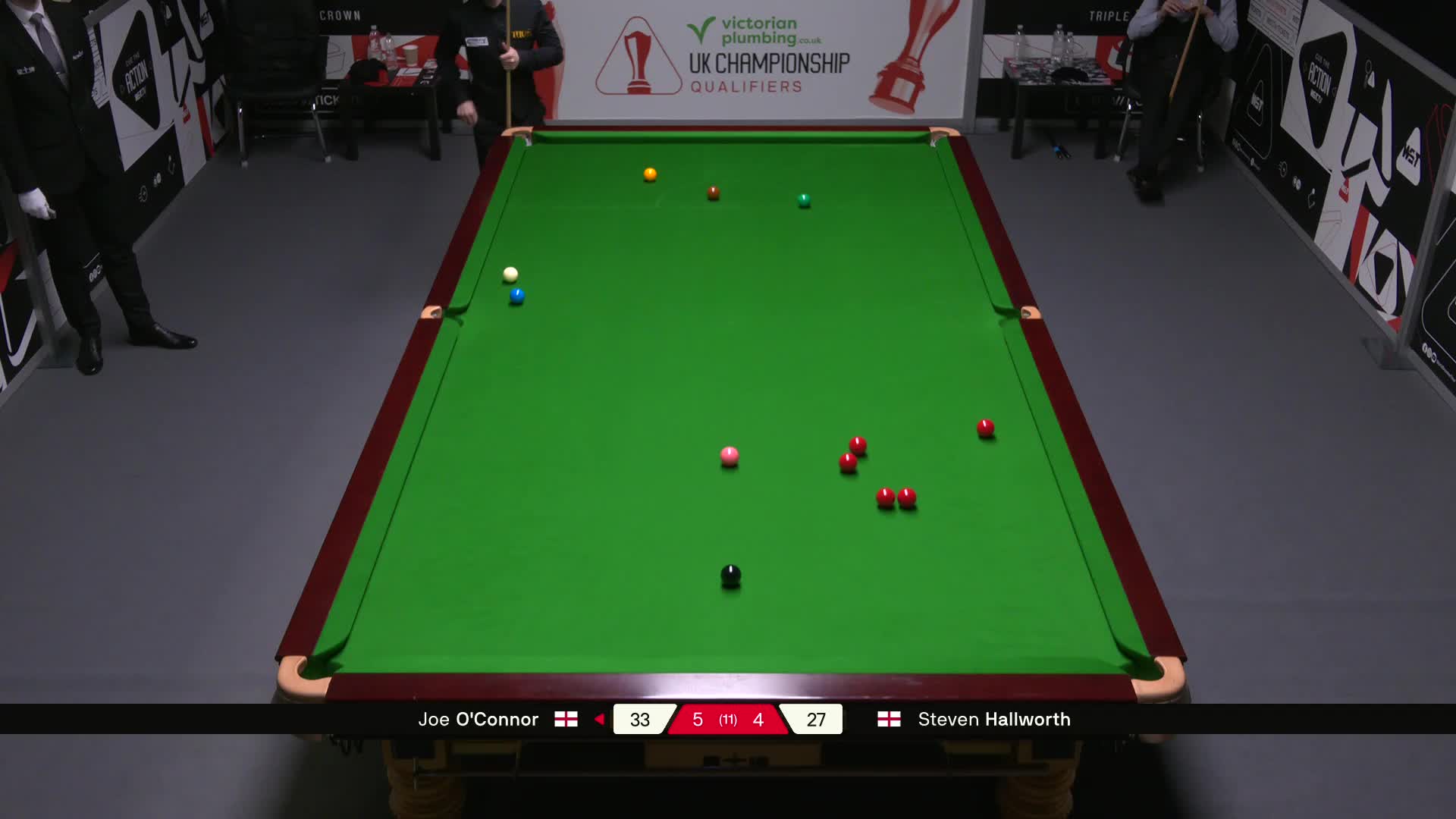 乔·奥康纳VS史蒂文·霍尔沃斯 2025斯诺克英国锦标赛资格赛 第十局