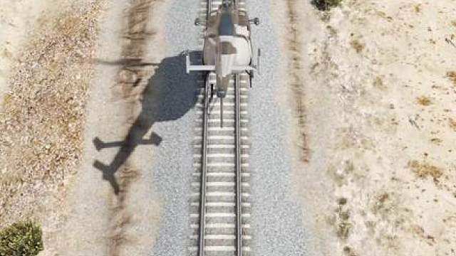 gta游戏中的火车和直升机相撞会发生什么