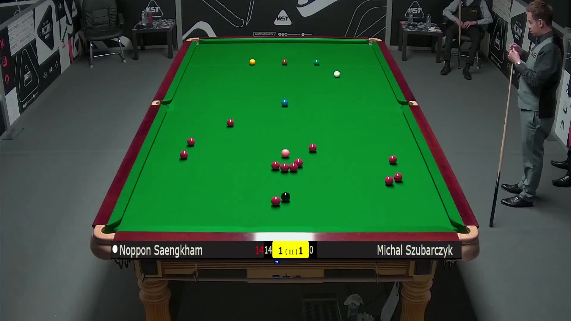 诺鹏·桑坎姆VS米哈乌·苏巴尔奇克 2025斯诺克英国锦标赛资格赛 第三局