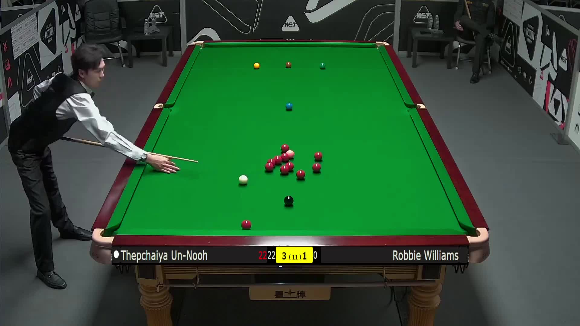 塔猜亚·乌诺VS罗比·威廉姆斯 2025斯诺克英国锦标赛资格赛 第五局