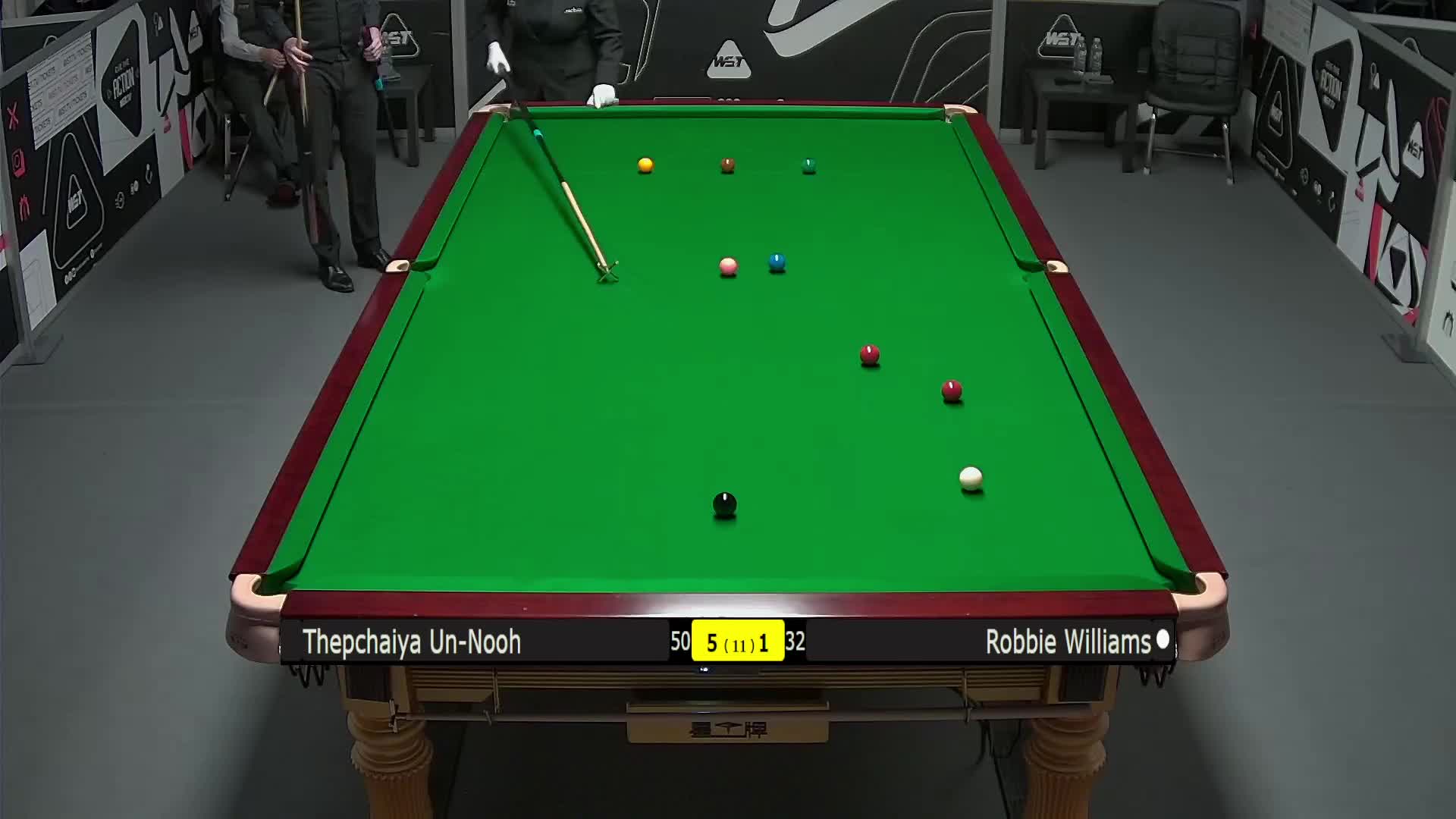 塔猜亚·乌诺VS罗比·威廉姆斯 2025斯诺克英国锦标赛资格赛 第七局