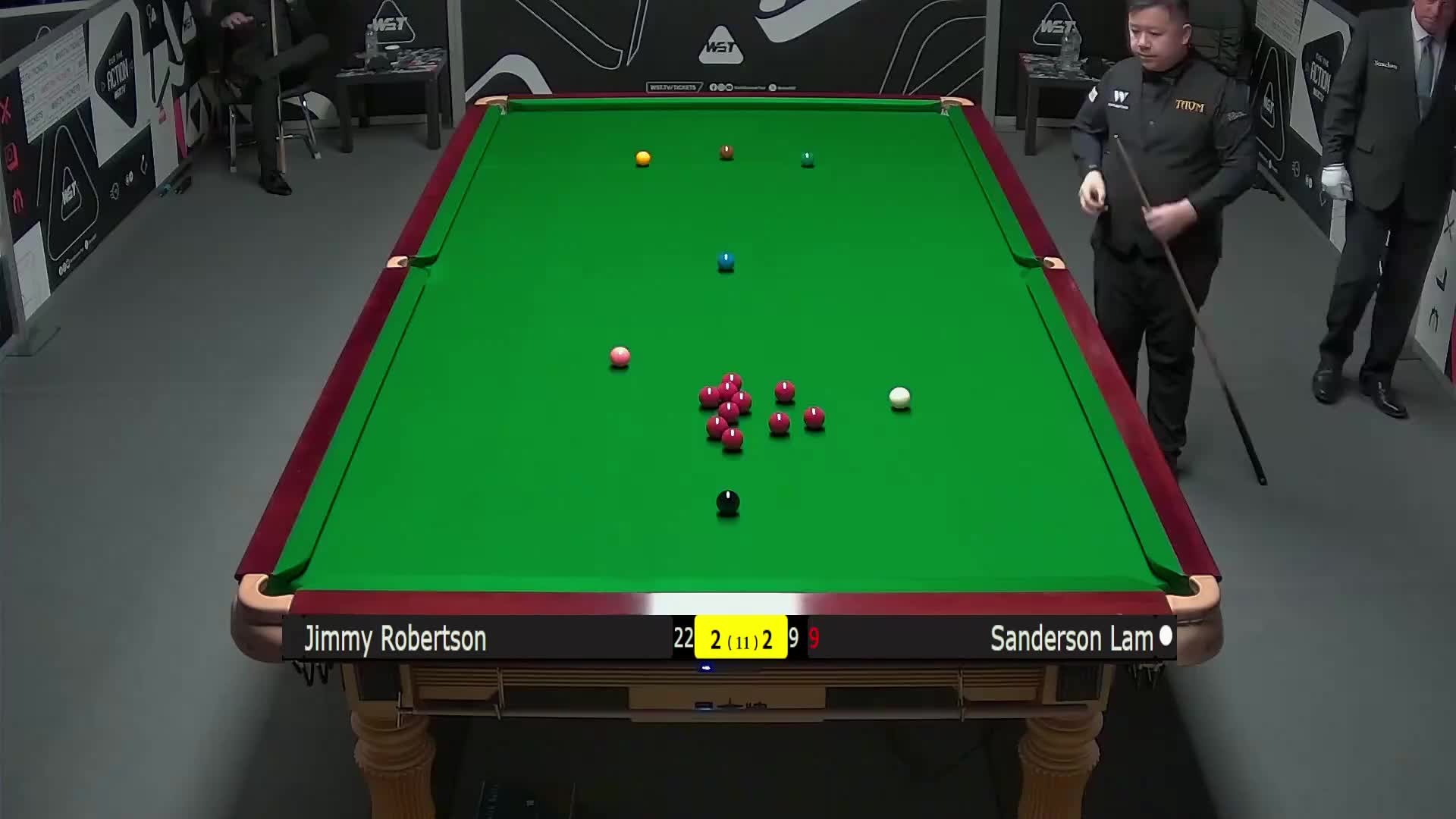吉米·罗伯逊VS林杉峰 2025斯诺克英国锦标赛资格赛 第五局