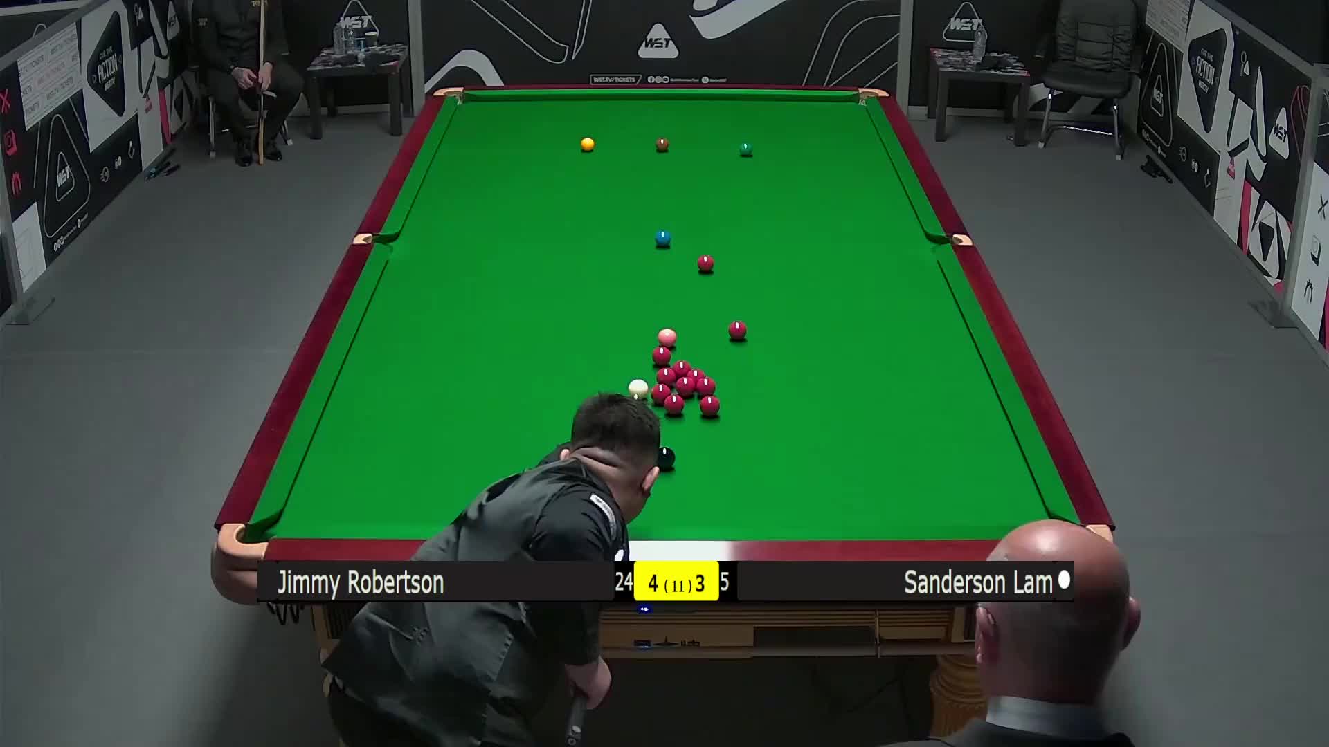 吉米·罗伯逊VS林杉峰 2025斯诺克英国锦标赛资格赛 第八局