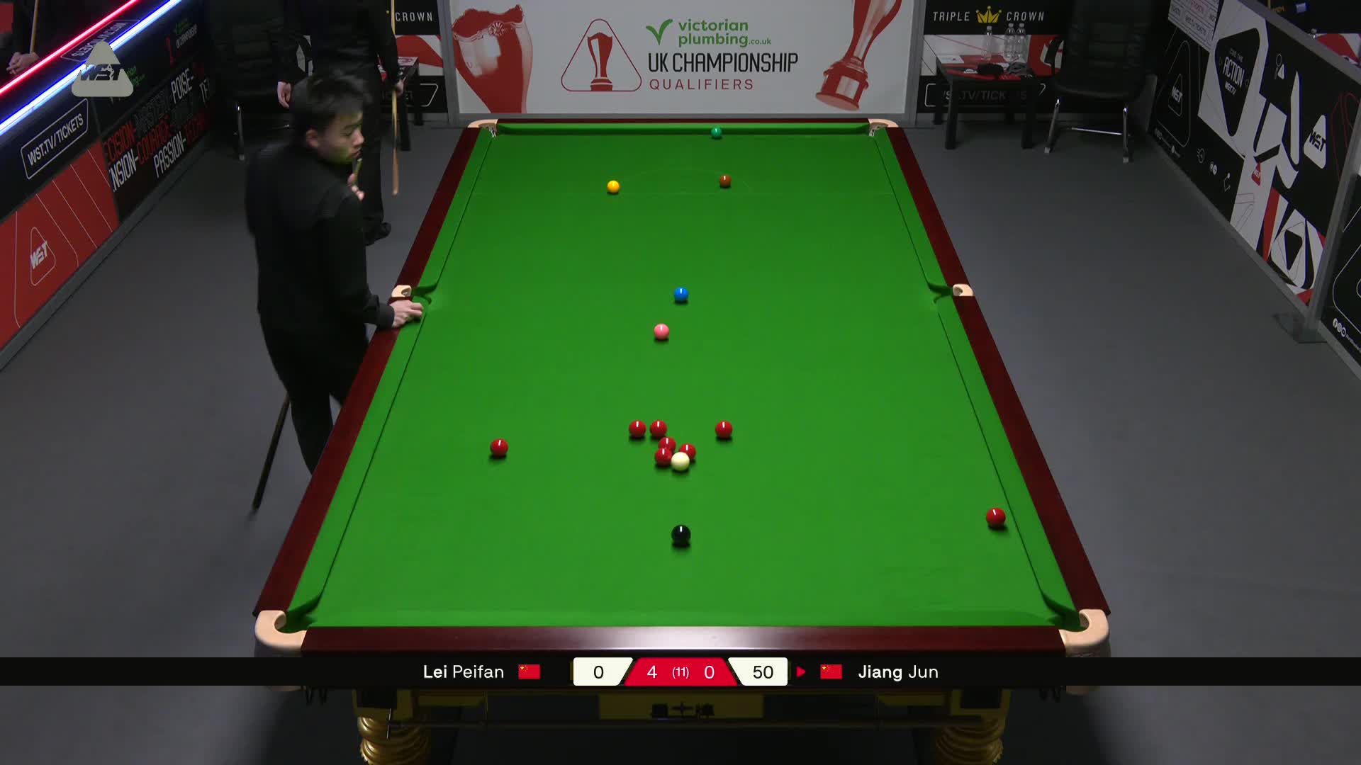 雷佩凡VS江俊 2025斯诺克英国锦标赛资格赛 第五局