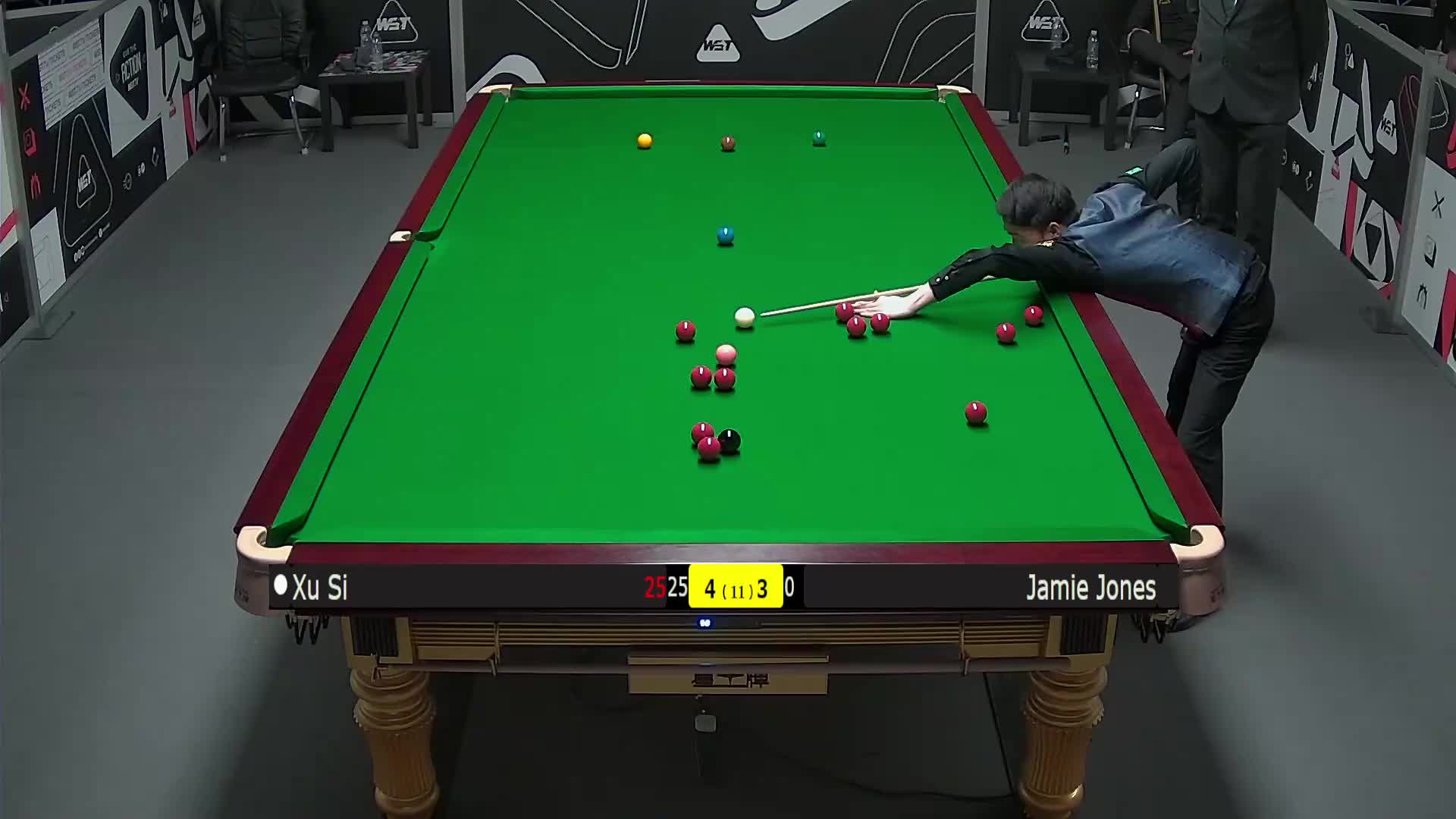 徐思VS詹姆·琼斯 2025斯诺克英国锦标赛资格赛 第八局