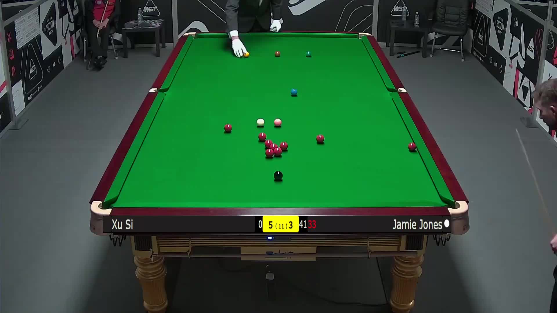 徐思VS詹姆·琼斯 2025斯诺克英国锦标赛资格赛 第九局