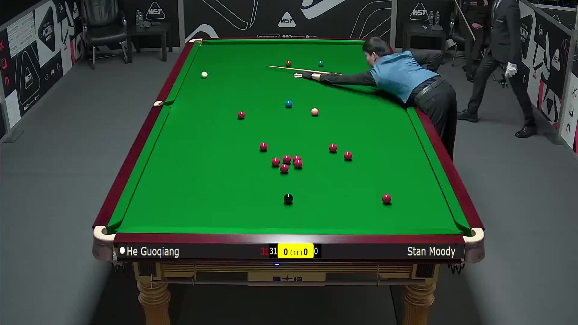 贺国强VS斯坦·穆迪 2025斯诺克英国锦标赛资格赛 第一局