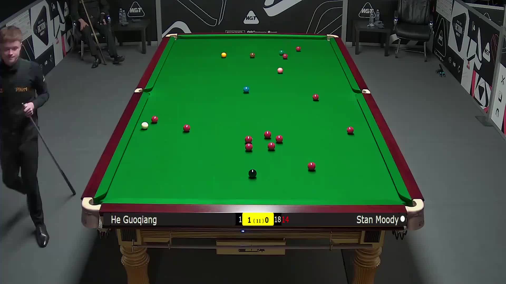 贺国强VS斯坦·穆迪 2025斯诺克英国锦标赛资格赛 第二局