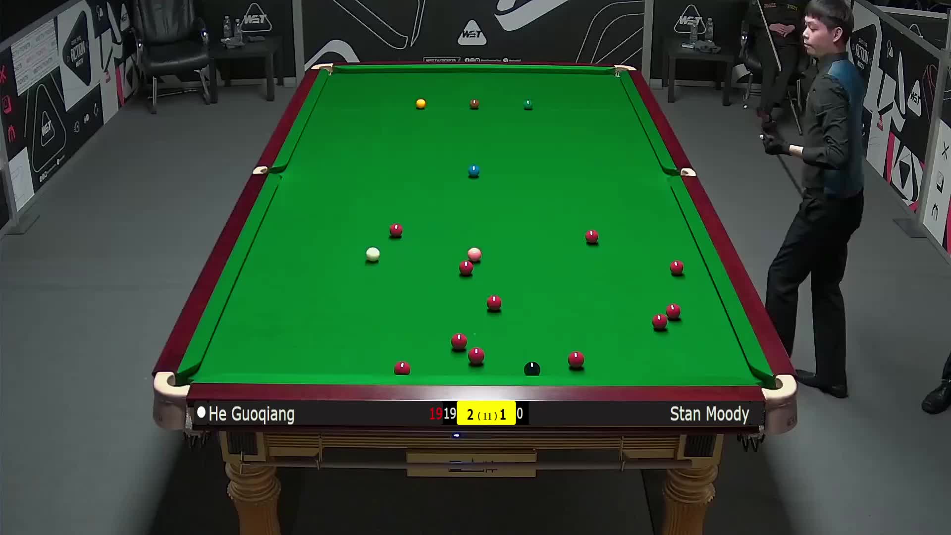贺国强VS斯坦·穆迪 2025斯诺克英国锦标赛资格赛 第四局