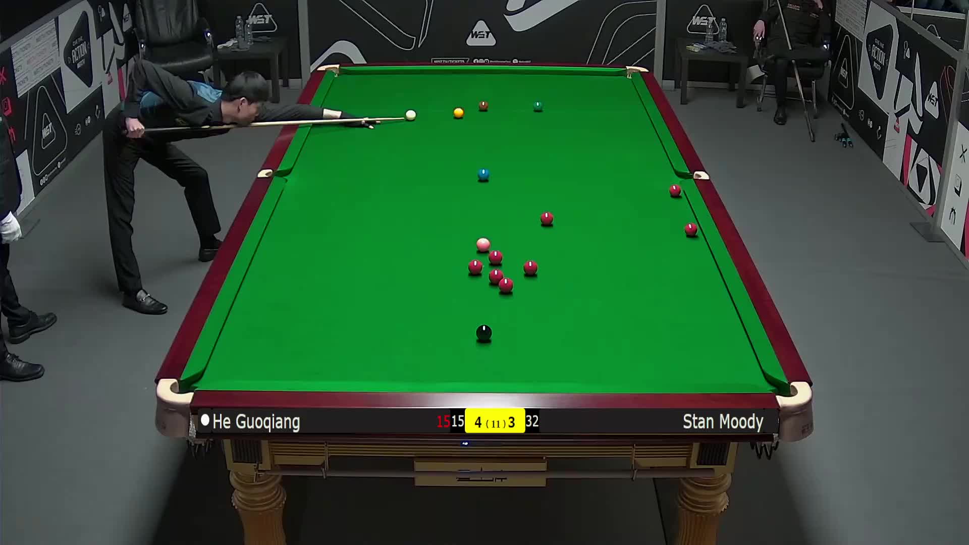 贺国强VS斯坦·穆迪 2025斯诺克英国锦标赛资格赛 第八局