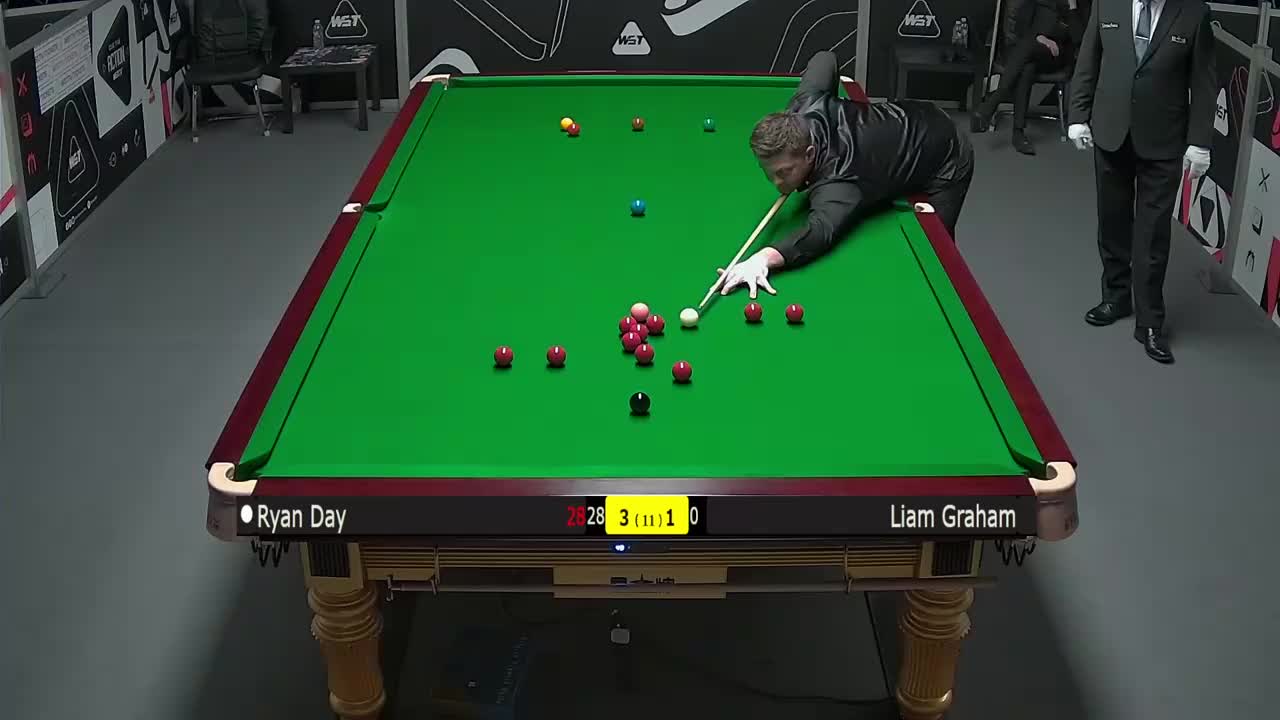 瑞恩·戴VS利亚姆·格雷厄姆 2025斯诺克英国锦标赛资格赛 第五局