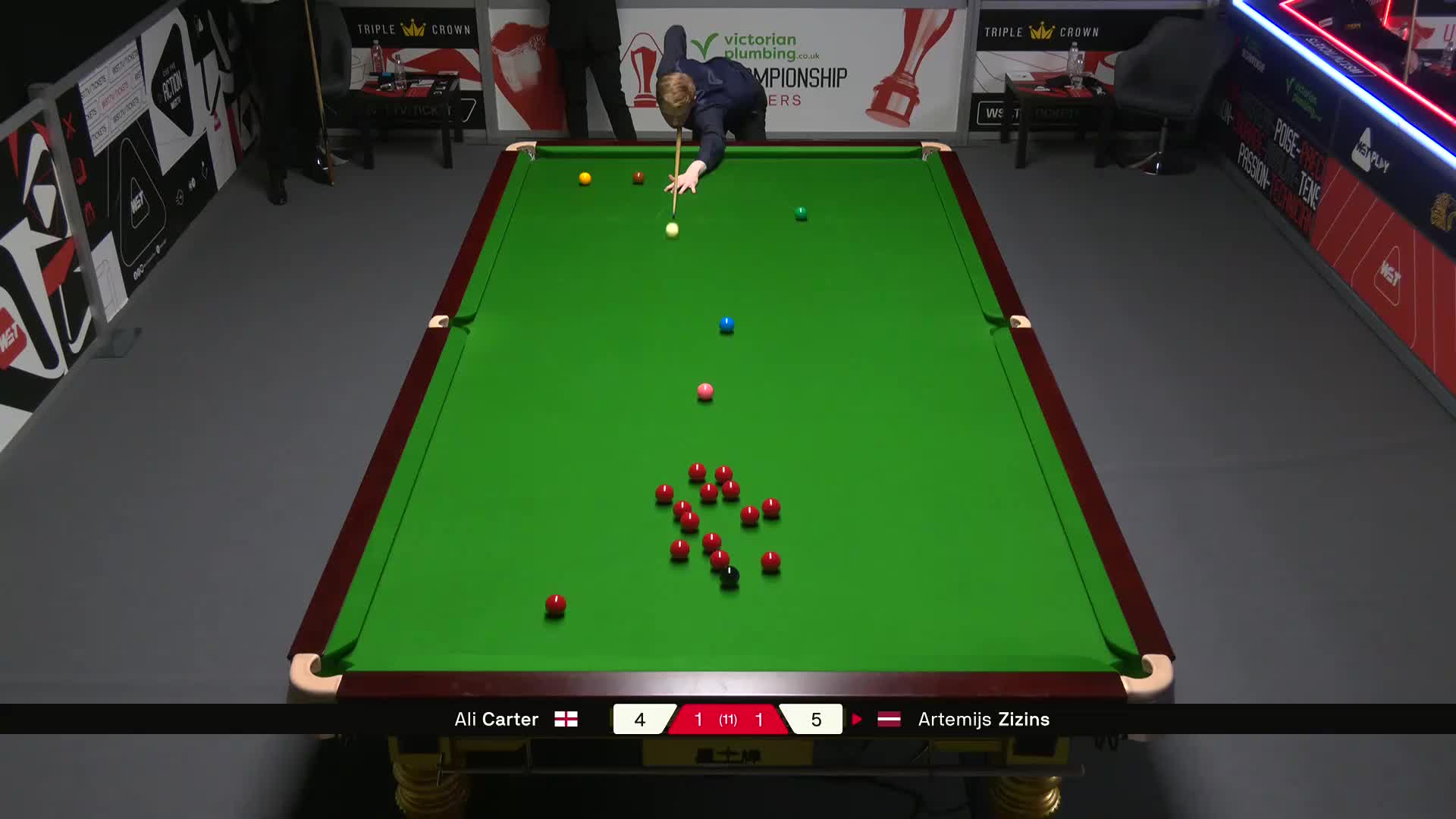 阿里·卡特VS阿特米吉斯·齐津斯 2025斯诺克英国锦标赛资格赛 第三局