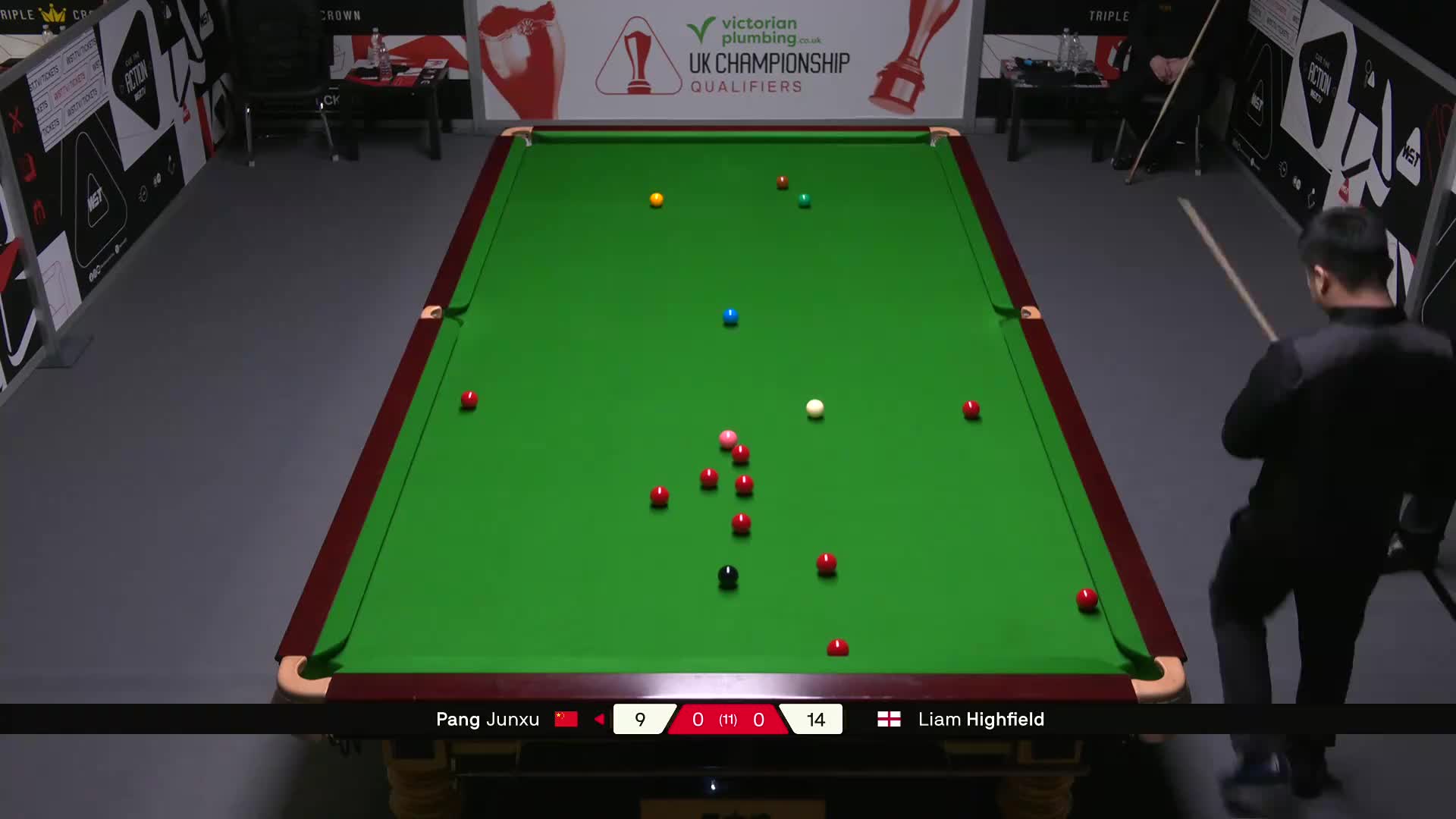 庞俊旭VS利亚姆·海菲尔德 2025斯诺克英国锦标赛资格赛 第一局