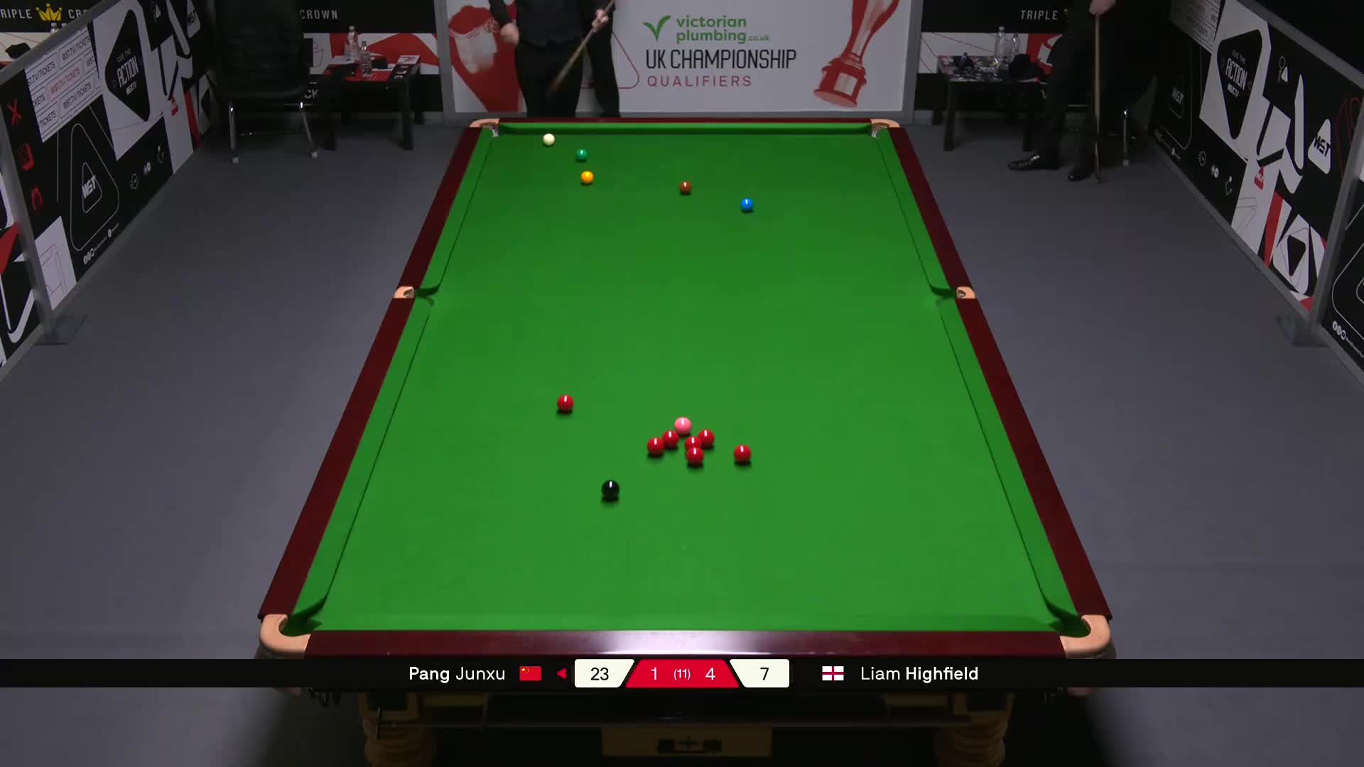庞俊旭VS利亚姆·海菲尔德 2025斯诺克英国锦标赛资格赛 第六局