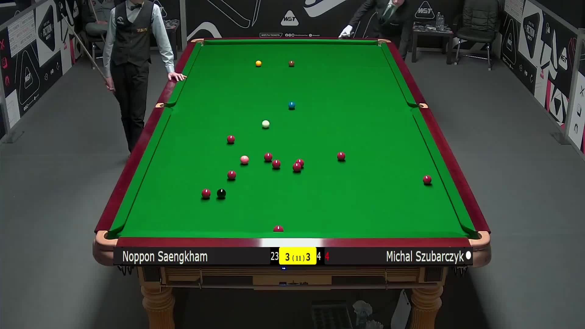 诺鹏·桑坎姆VS米哈乌·苏巴尔奇克 2025斯诺克英国锦标赛资格赛 第七局