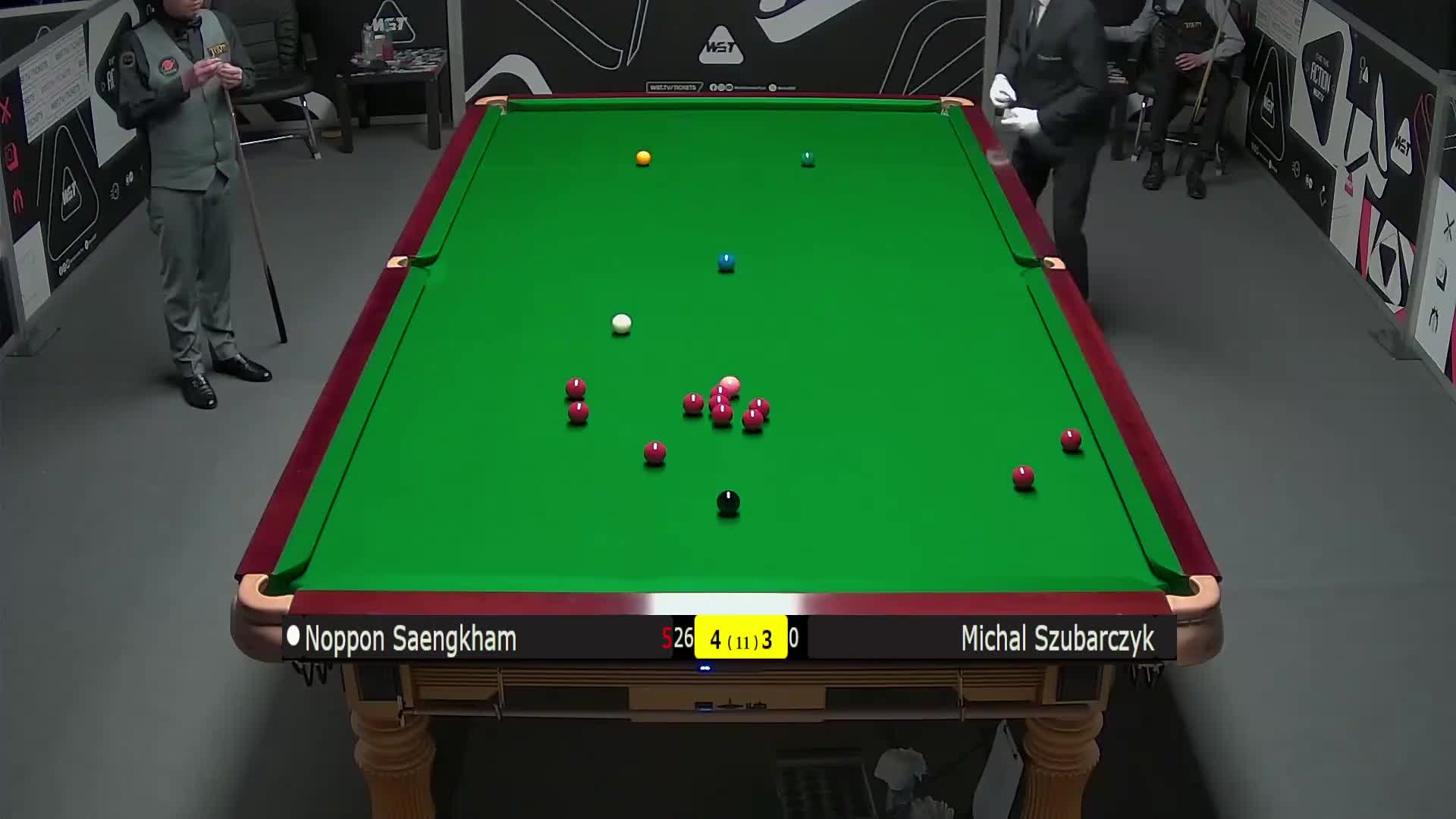 诺鹏·桑坎姆VS米哈乌·苏巴尔奇克 2025斯诺克英国锦标赛资格赛 第八局