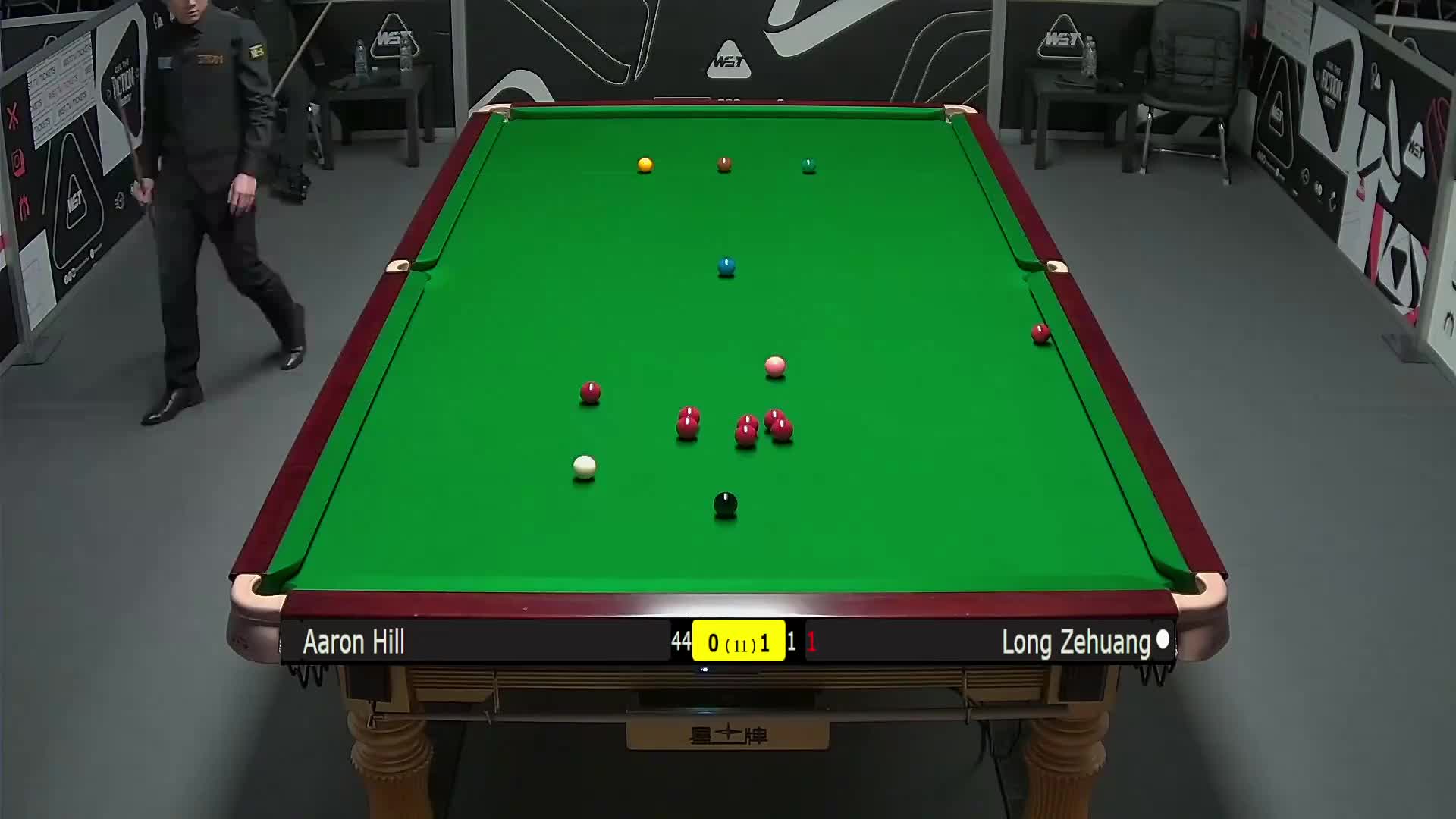亚伦·希尔VS龙泽煌 2025斯诺克英国锦标赛资格赛 第二局