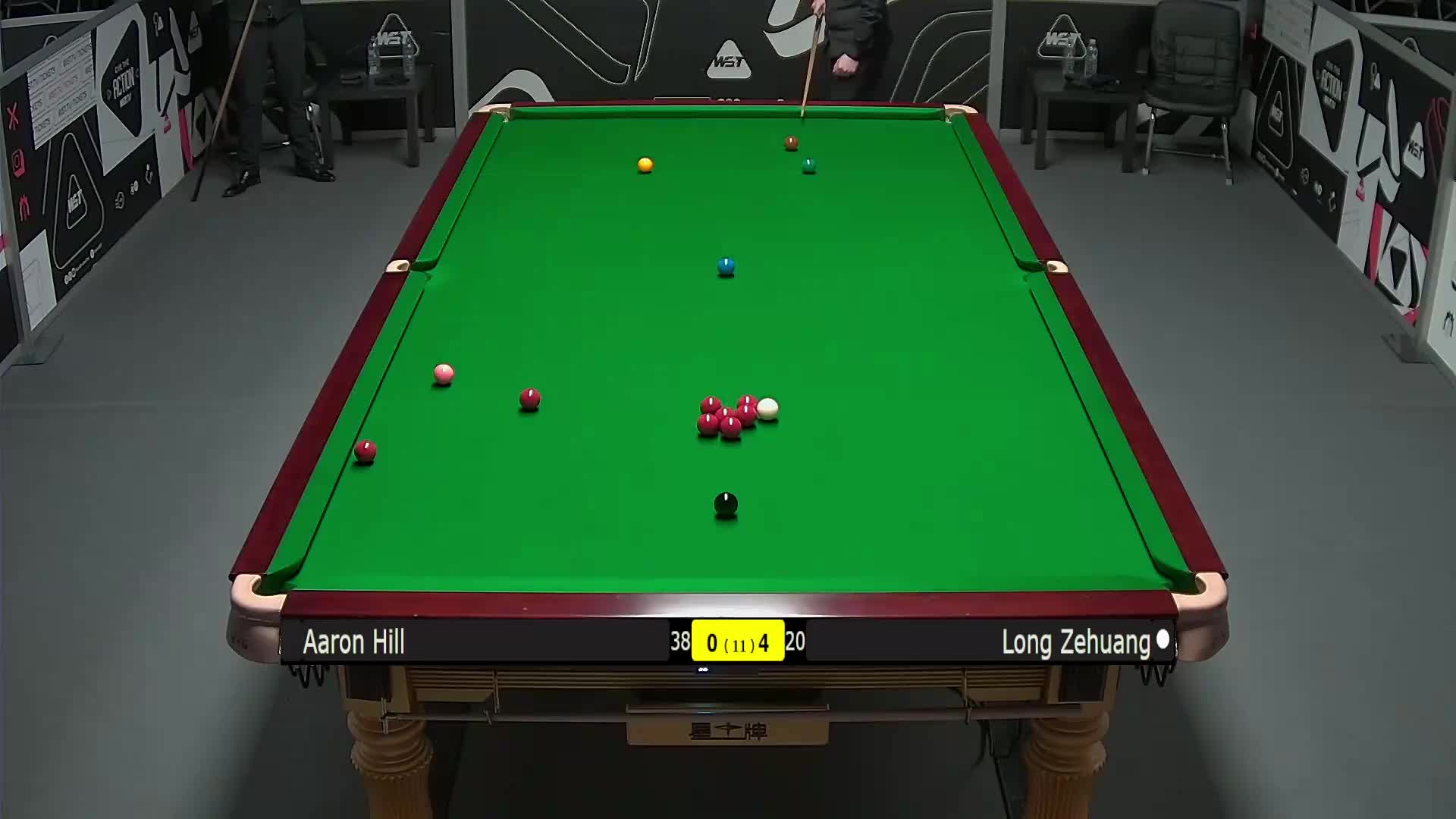 亚伦·希尔VS龙泽煌 2025斯诺克英国锦标赛资格赛 第五局