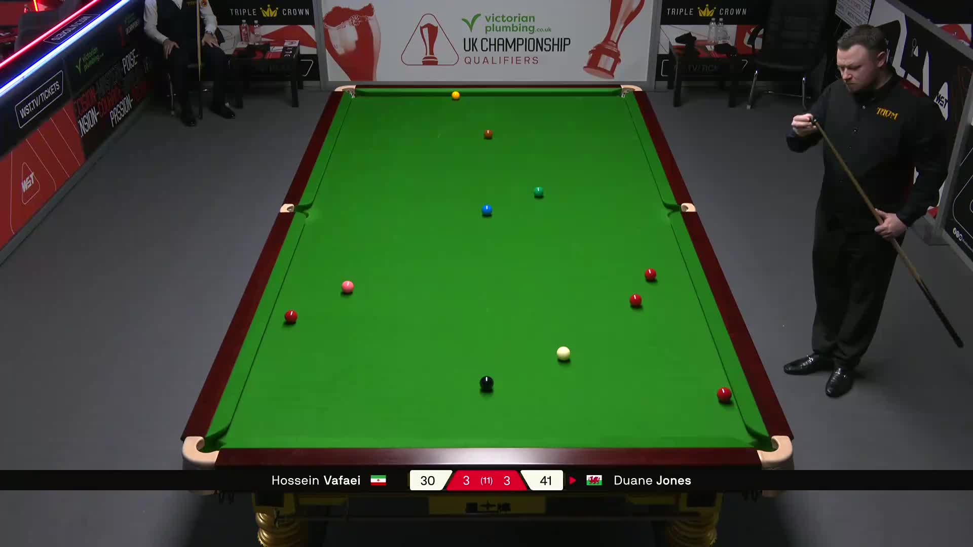 侯赛因·瓦菲VS杜恩·琼斯 2025斯诺克英国锦标赛资格赛 第七局