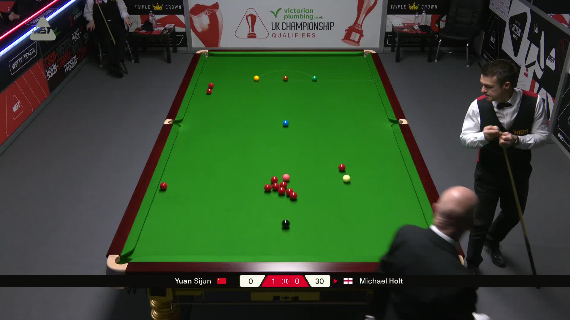 袁思俊VS迈克尔·霍尔特 2025斯诺克英国锦标赛资格赛 第二局