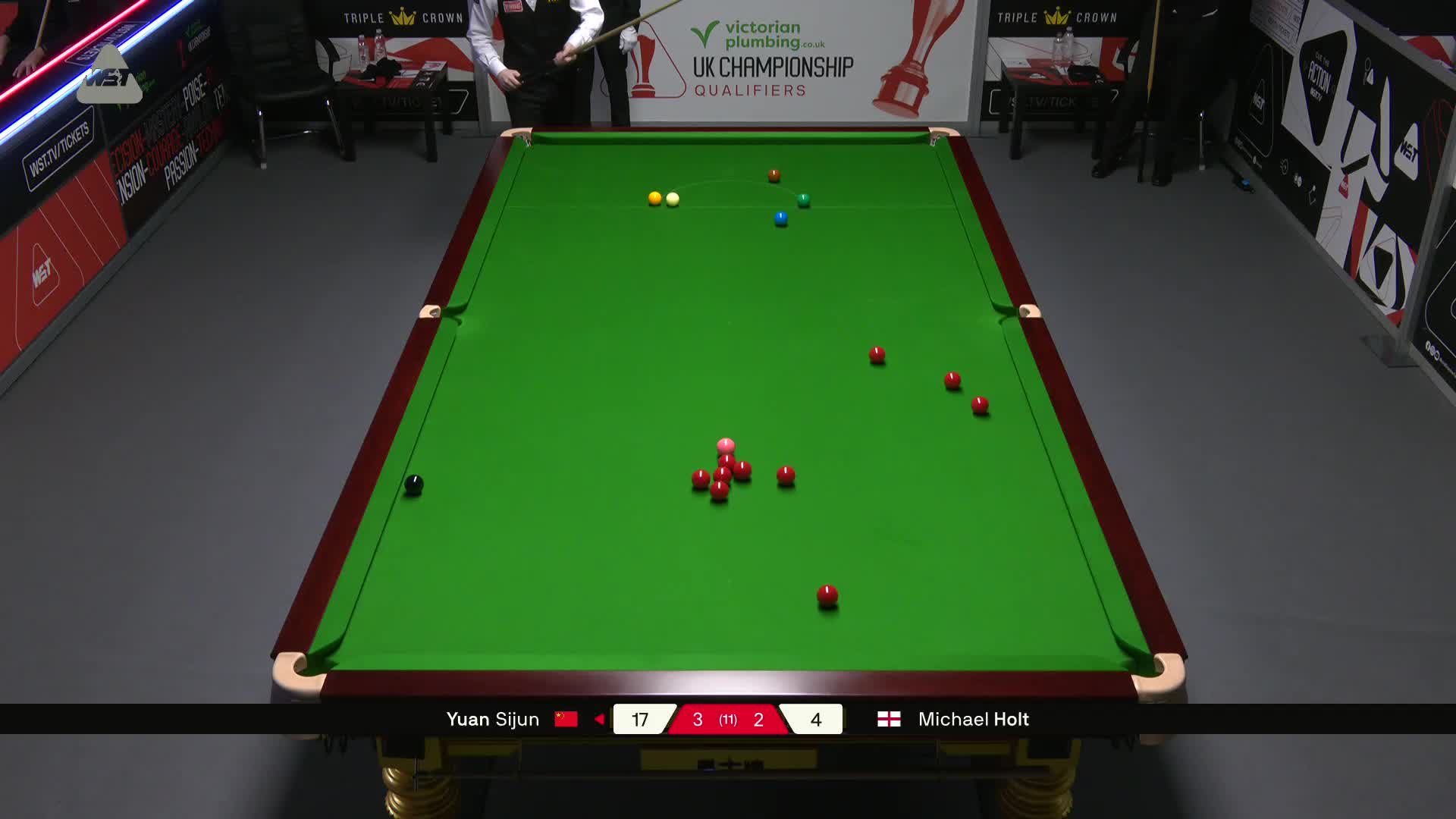 袁思俊VS迈克尔·霍尔特 2025斯诺克英国锦标赛资格赛 第六局