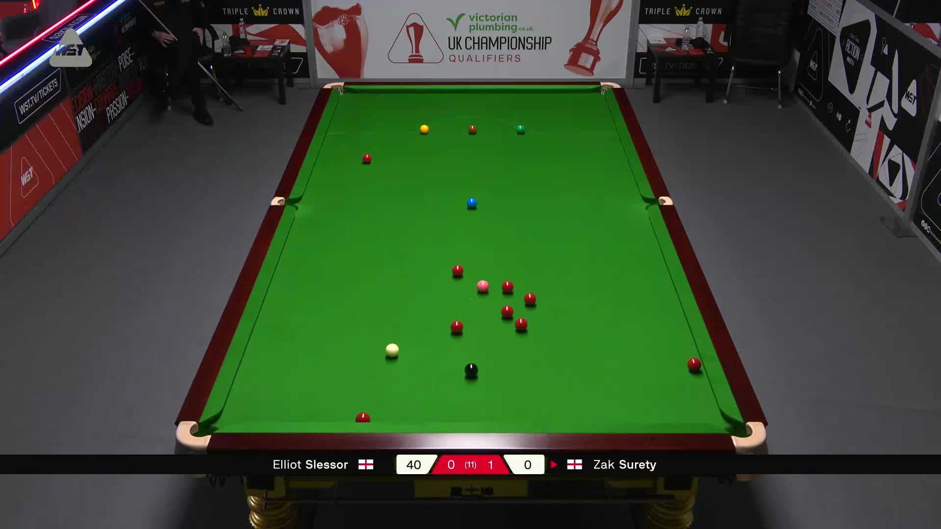 艾利奥特·斯莱瑟VS扎克·苏尔蒂 2025斯诺克英国锦标赛资格赛 第二局